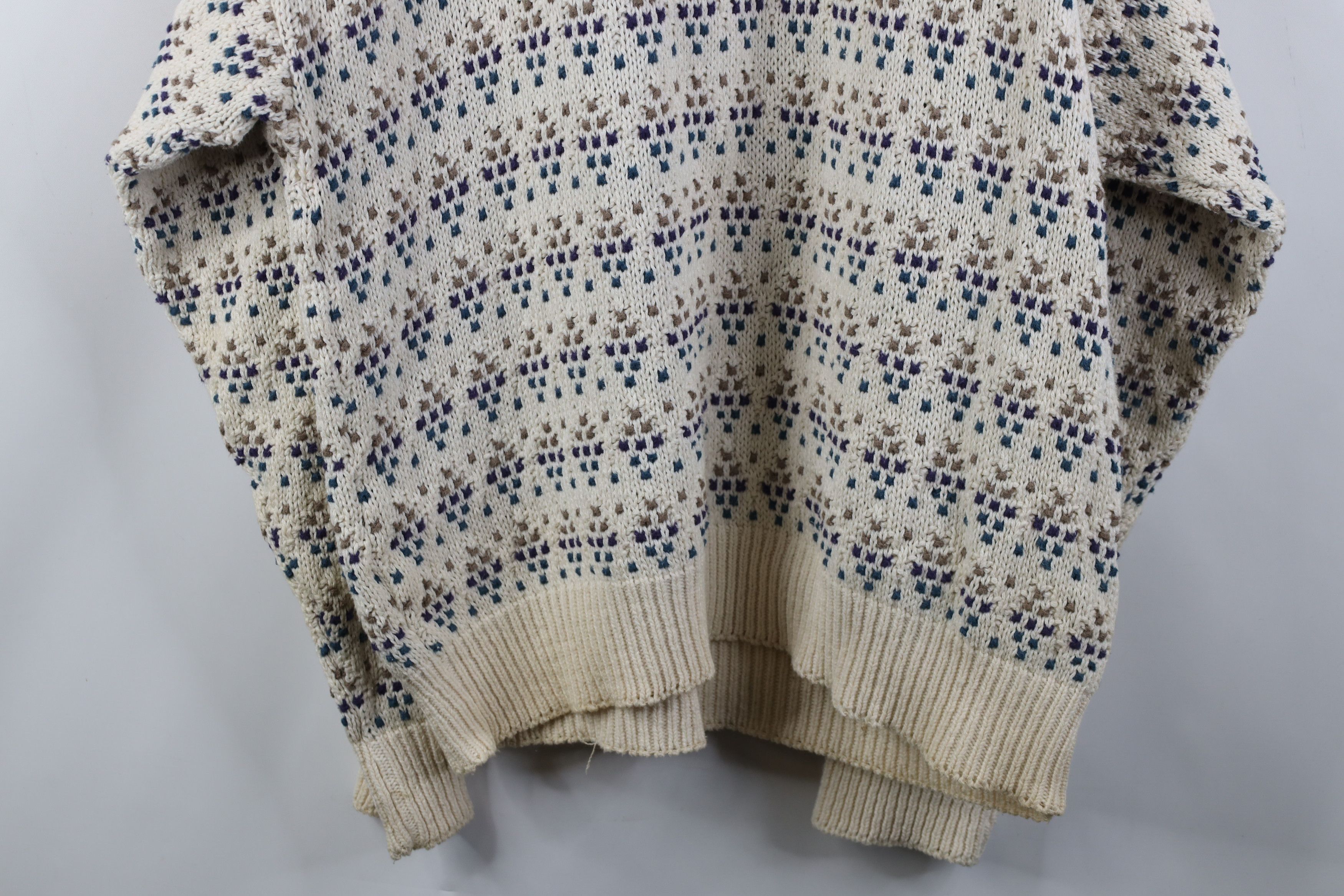 Eddie Bauer Vintage 90s Eddie Bauer Cotton Geometric Knit Sweater USA Size US L / EU 52-54 / 3 - 13 Thumbnail