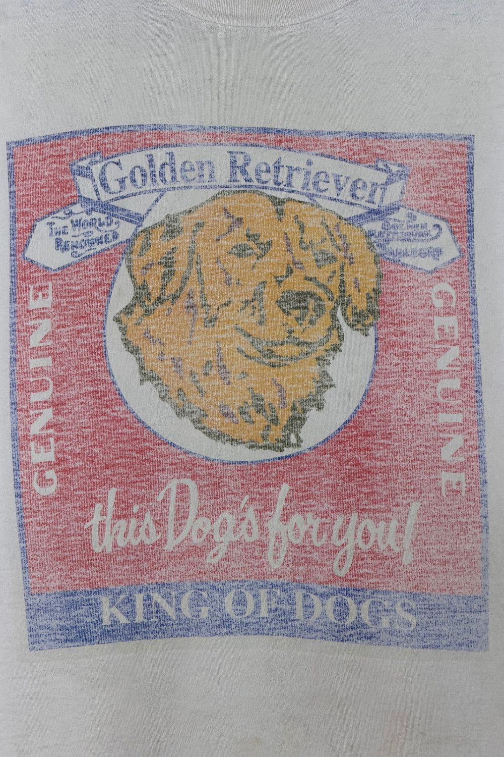 Fruit Of The Loom Vintage 90s Golden Retriever “King Of Dogs” Tee Size US XL / EU 56 / 4 - 6 Thumbnail
