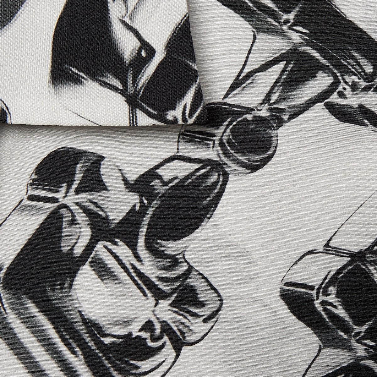 Gucci o1mt1gz0325 3D Glass Horsebit Print Silk Shirt Ivory/Black Size US S / EU 44-46 / 1 - 4 Thumbnail
