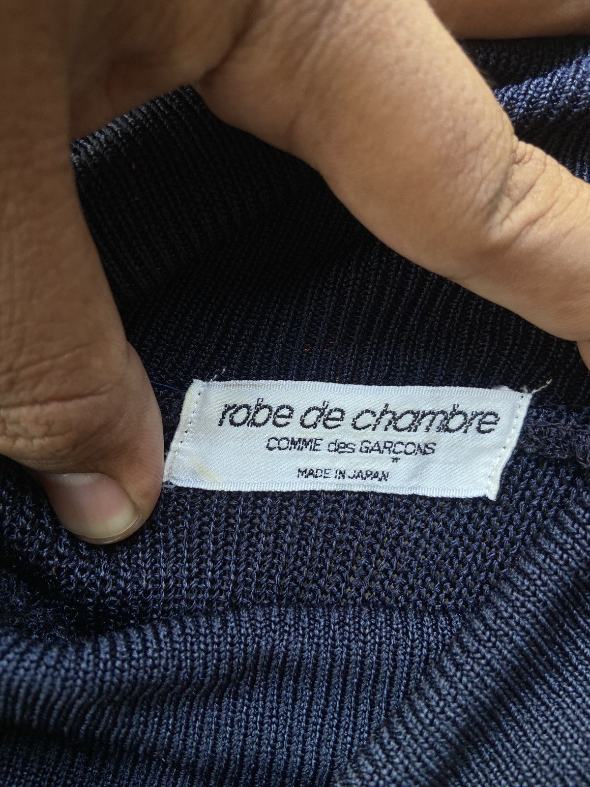 Comme des Garcons AW1991 Robe De Chambre Bleached Rayon Knit Turtleneck Size US M / EU 48-50 / 2 - 5 Thumbnail