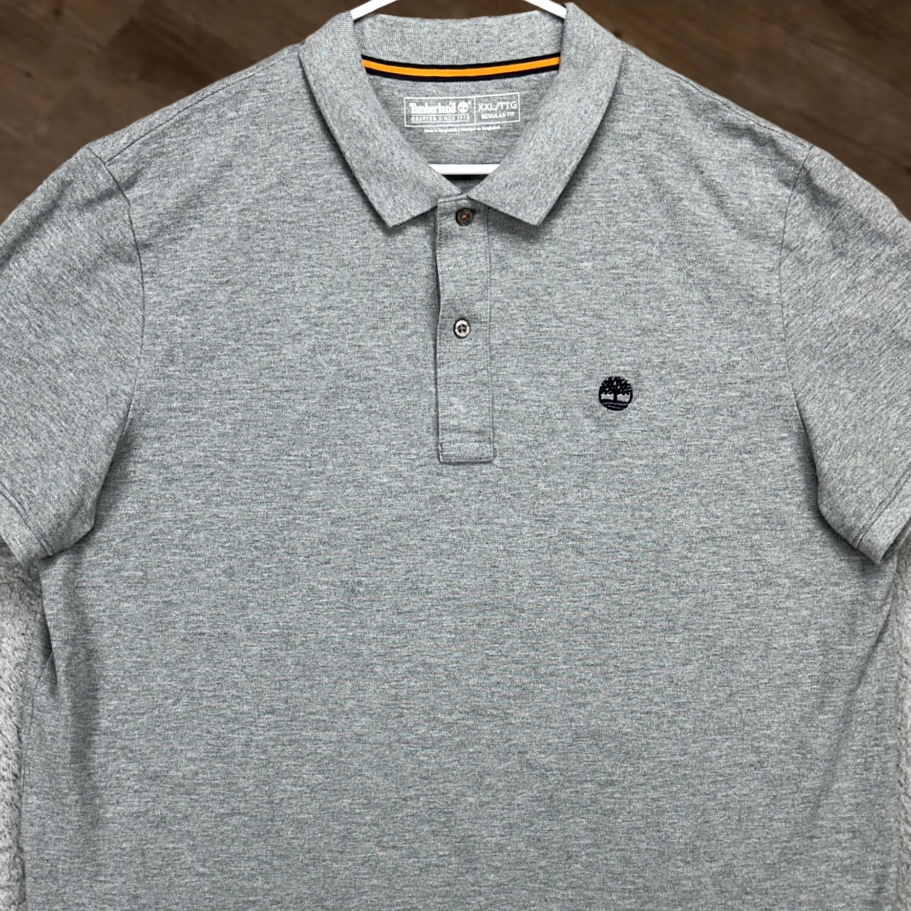 Timberland Timberland Polo Shirt Adult Mens 2XL Grey Regular Short Sleeve Logo Rugby Casual Outdoor Breathable Collared Shirt Mens Size US XXL / EU 58 / 5 - 1 Thumbnail