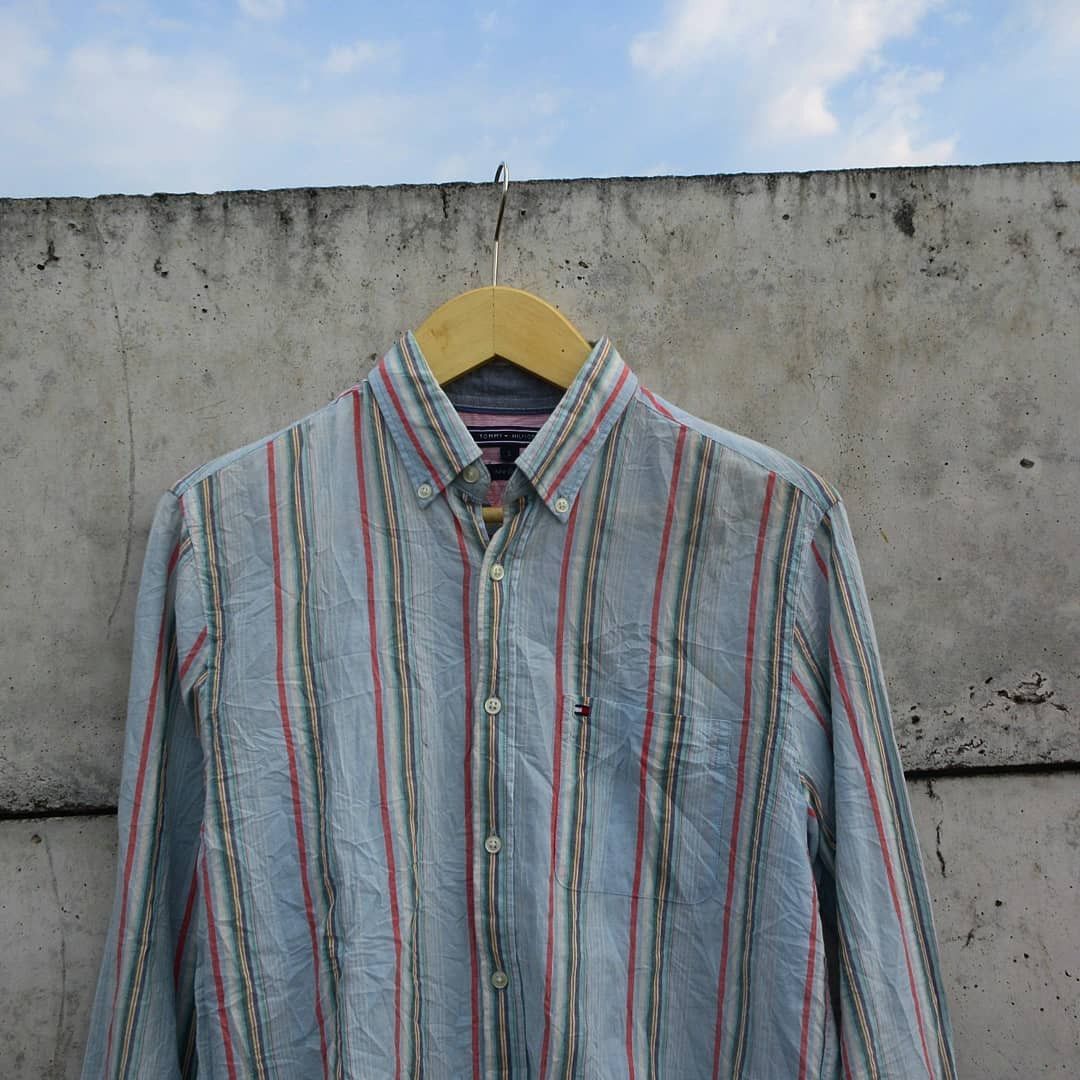 Tommy Hilfiger Tommy Hifliger Formal Officer Shirt Striped Down Size US M / EU 48-50 / 2 - 2 Thumbnail