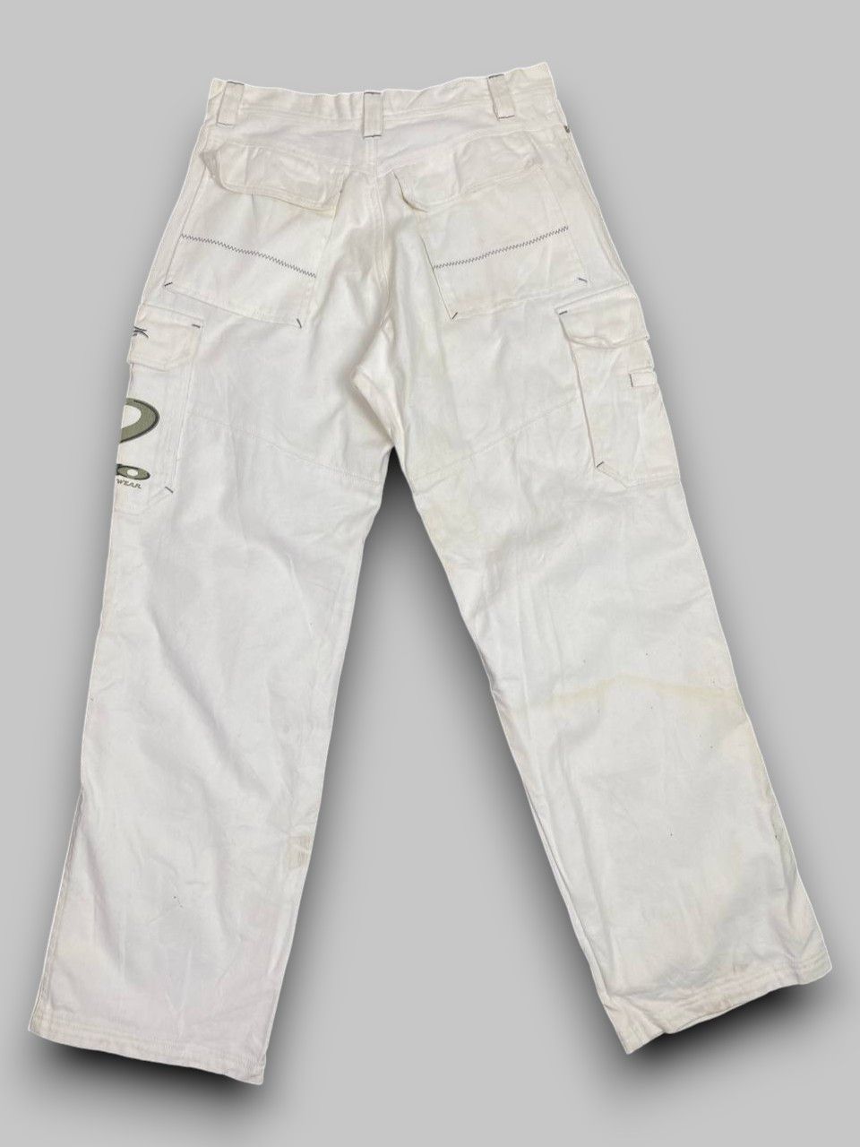 Japanese Brand vintage 90s piko baggy white denim nice design Size US 32 / EU 48 - 2 Thumbnail