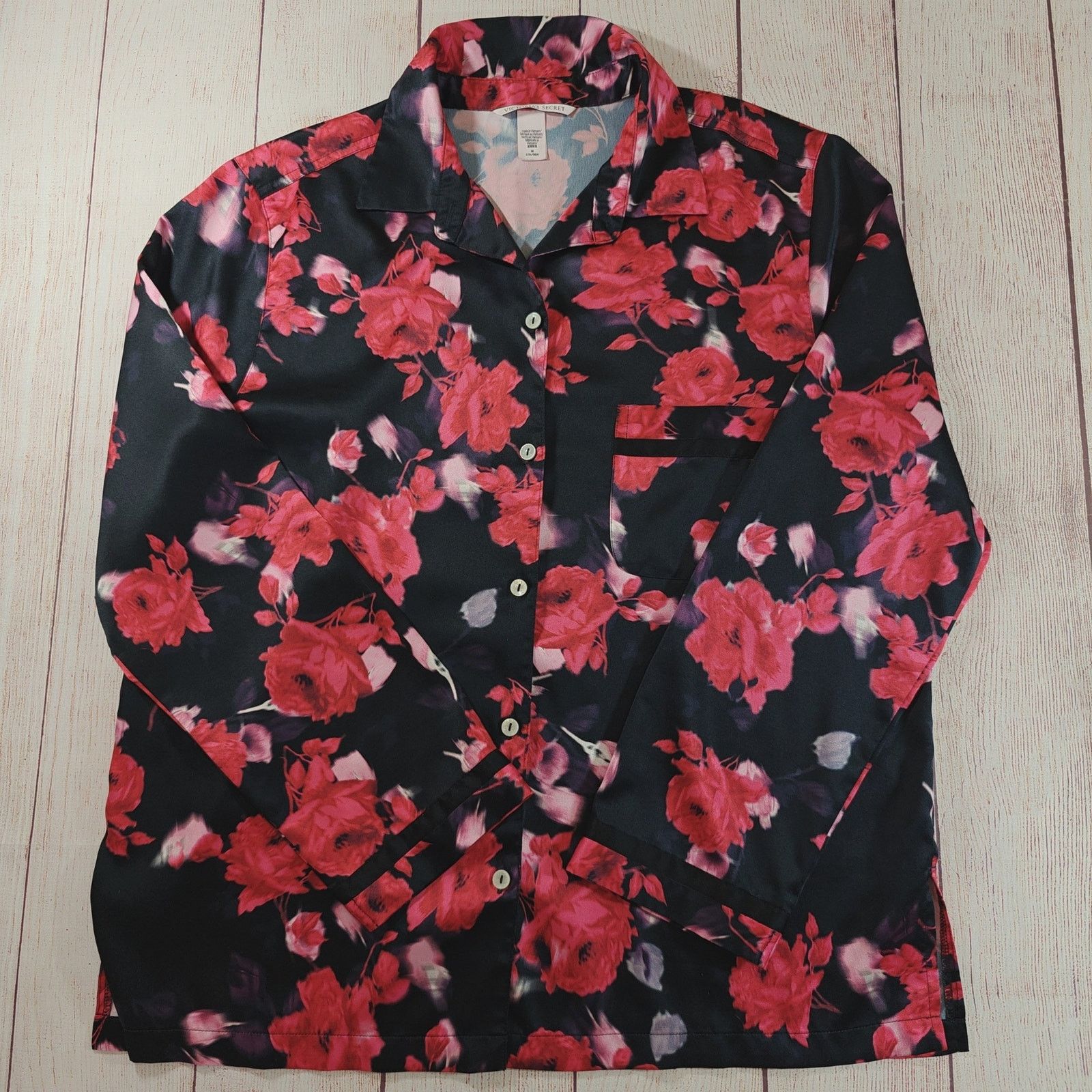 Victoria's Secret Victoria's Secret satin rose floral pajama top sz M Size ONE SIZE - 5 Thumbnail
