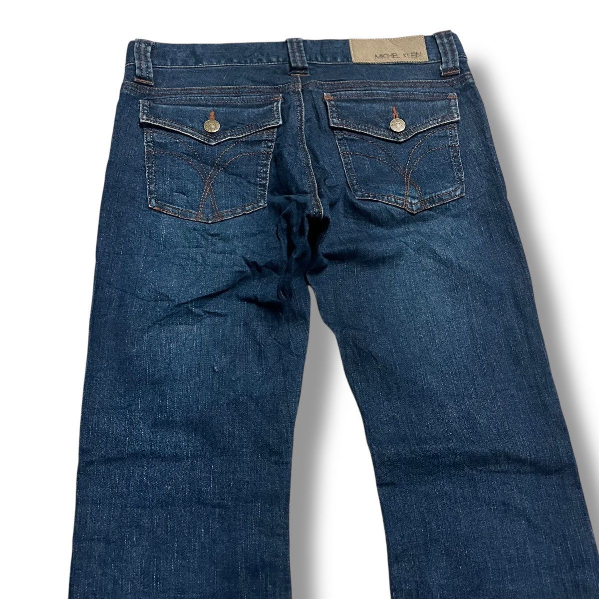 If Six Was Nine × Japanese Brand × Le Grande Bleu (L.G.B.) FLARE🔥 MICHEL KLEIN DENIM BLUE PANT Size 31" - 10 Thumbnail