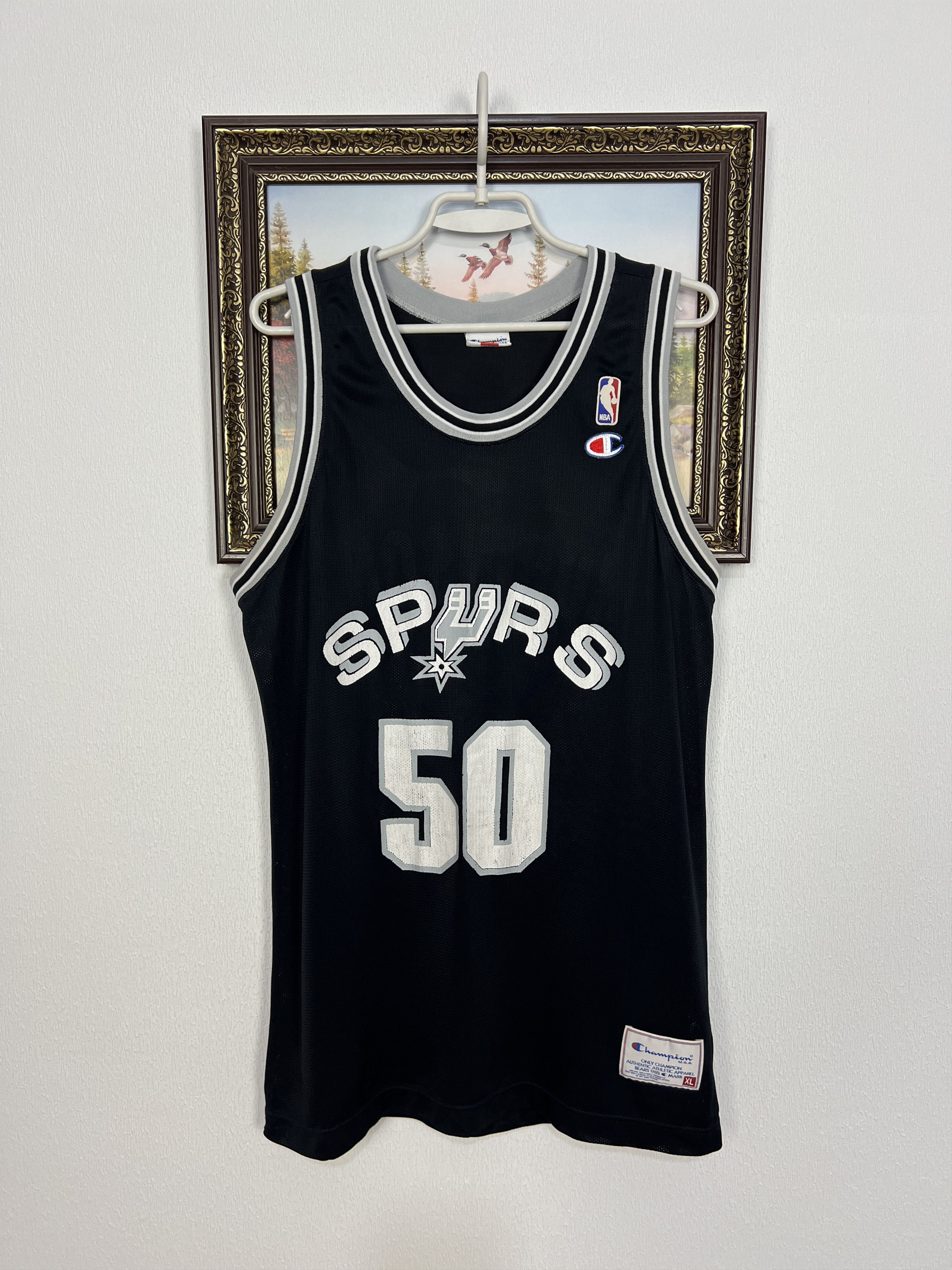 Champion Vintage 90's Champion San Antonio Spurs Robinson NBA Jersey Size US XL / EU 56 / 4 - 1 Thumbnail