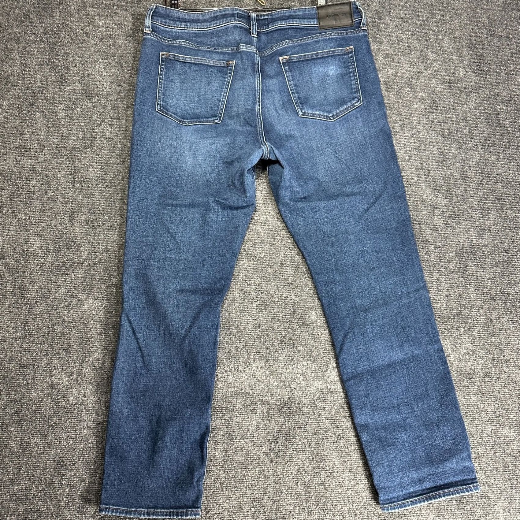 Express Express Jeans Mens Slim Fit 34 Cotton Stretch 5-Pocket Design Medium Wash Denim Shirt Size US 34 / EU 50 - 7 Thumbnail