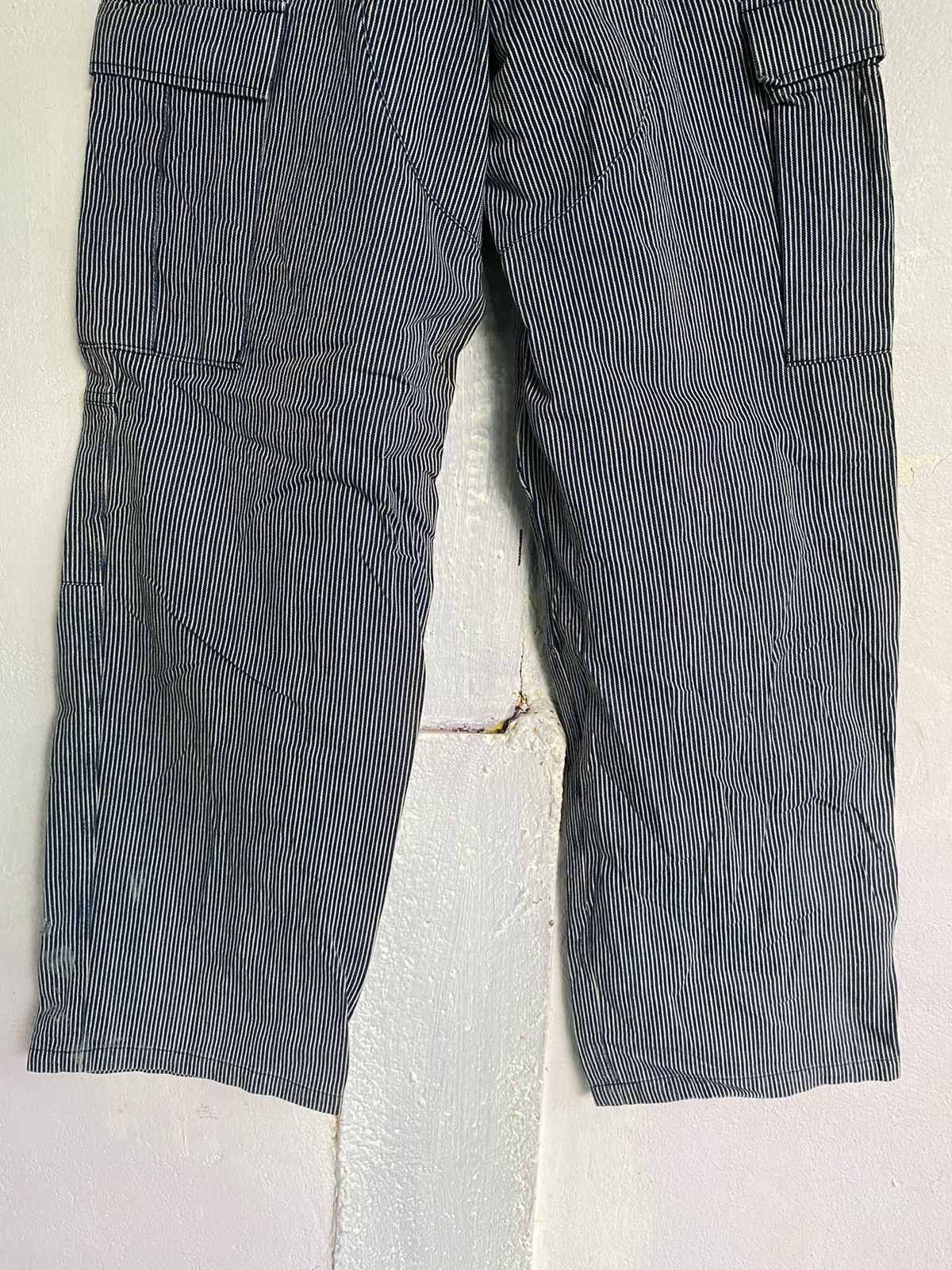 Octopus Octopus Army Cargo Blue Stripes Multiple Pocket Pants Size US 30 / EU 46 - 6 Thumbnail