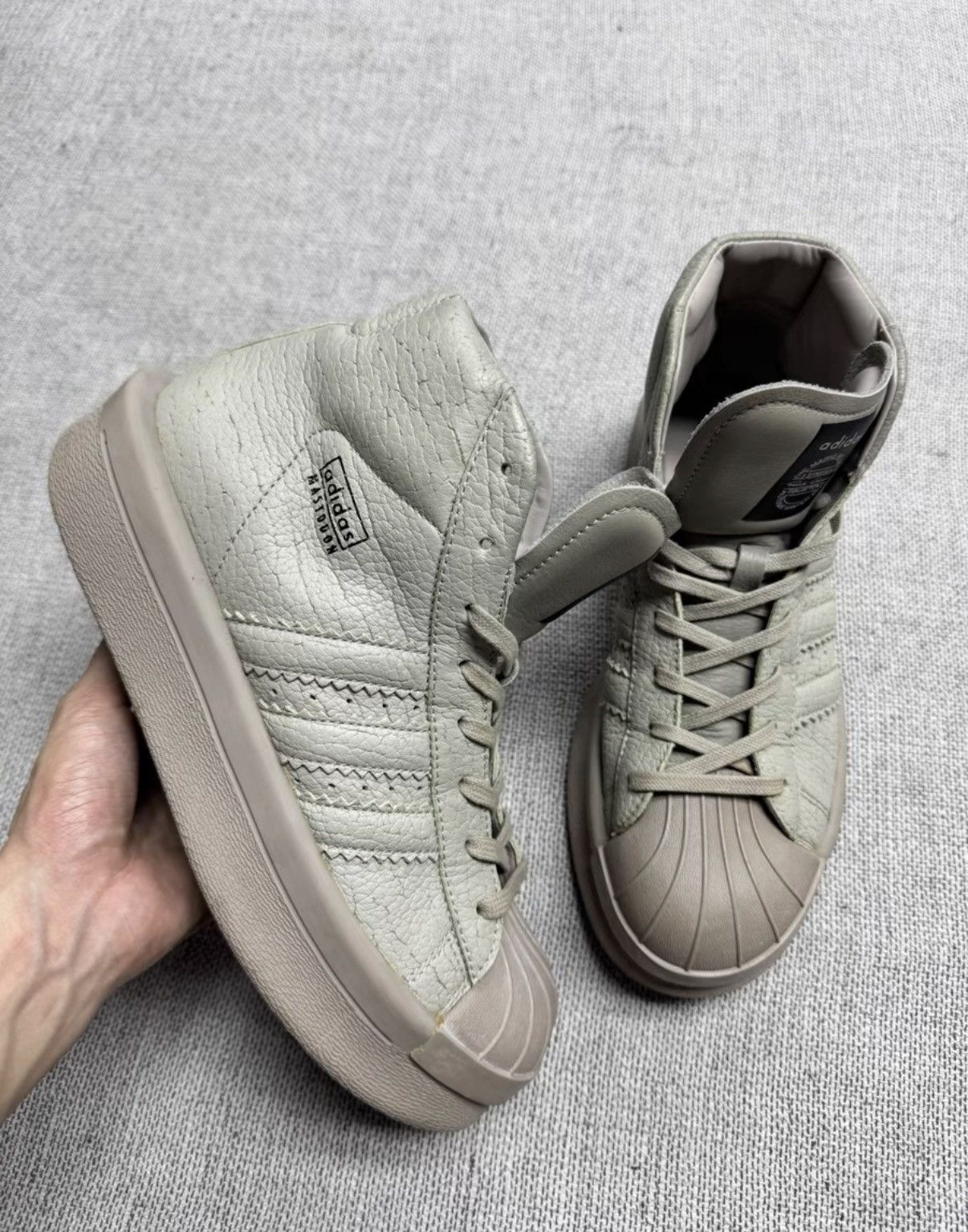Adidas Adidas x Rick Owens Superstar High K37 Size US 9 / EU 42 - 6 Thumbnail