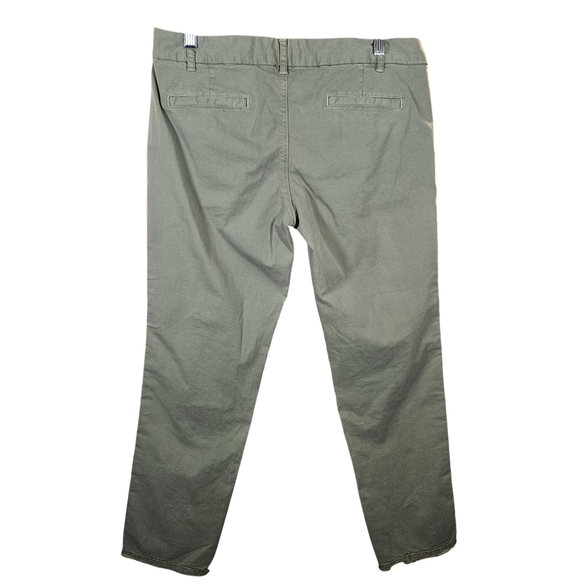 Nili Lotan Nili Lotan Women Olive Stripe Pant M Utility Tailored Parisi Size 28" / US 6 / IT 42 - 4 Thumbnail