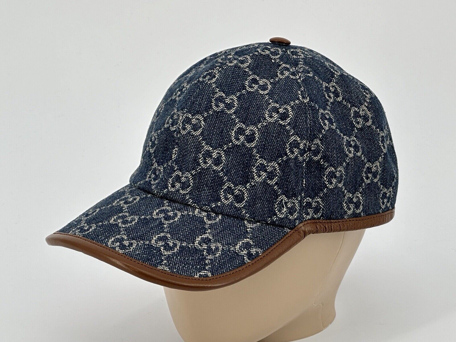 image of New Gucci Woman's Cap Size-M-58Cm in Blue, Women's