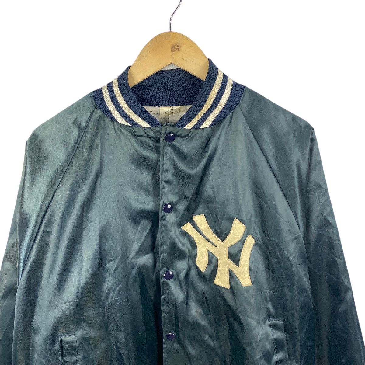 MLB × New York Yankees 💥90s MLB NEW YORK YANKEES VARSITY BOMBER JACKET Size US L / EU 52-54 / 3 - 3 Thumbnail