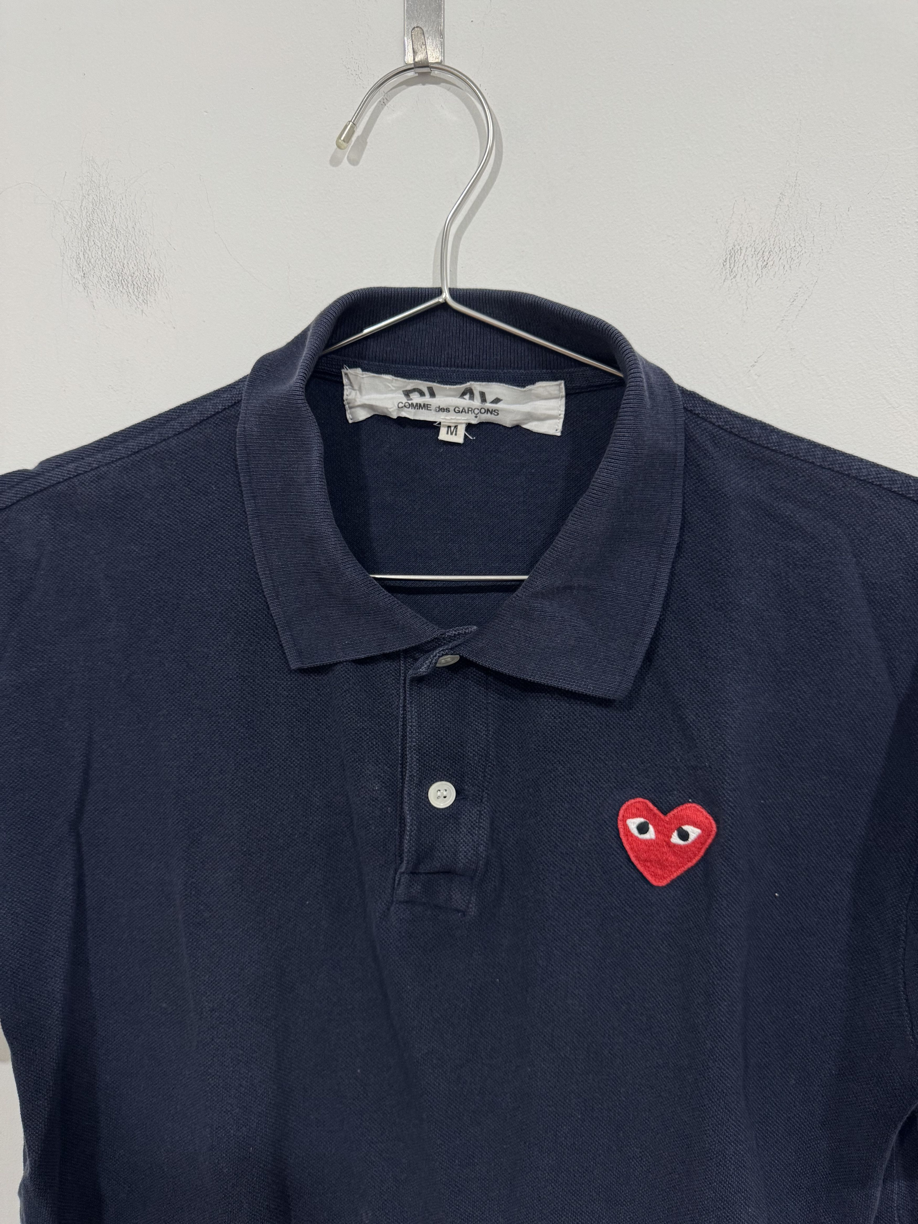 Comme des Garcons PLAY CDG Play Navy Polo Tee Size US M / EU 48-50 / 2 - 2 Thumbnail