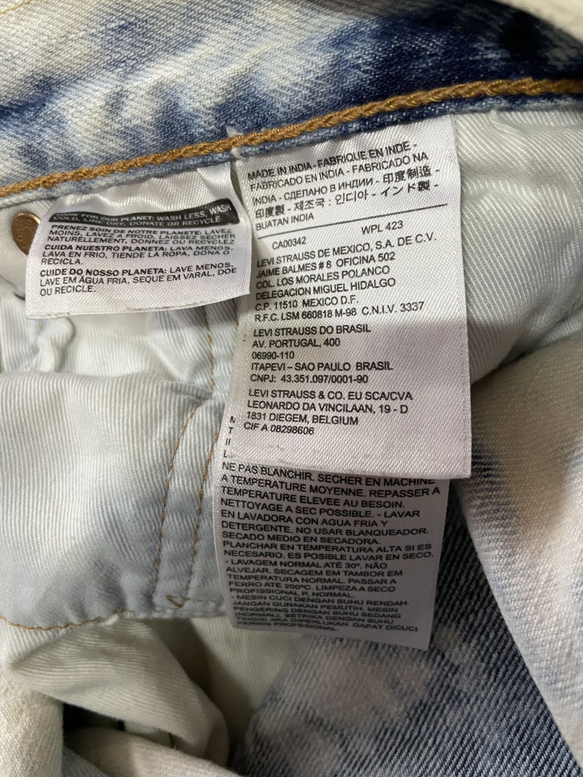 Levi's × Levi's Made & Crafted × Levi's Vintage Clothing Levi’s 501 Bleached boyfriend Denim Patchwork distressed W34 Size US 34 / EU 50 - 13 Thumbnail