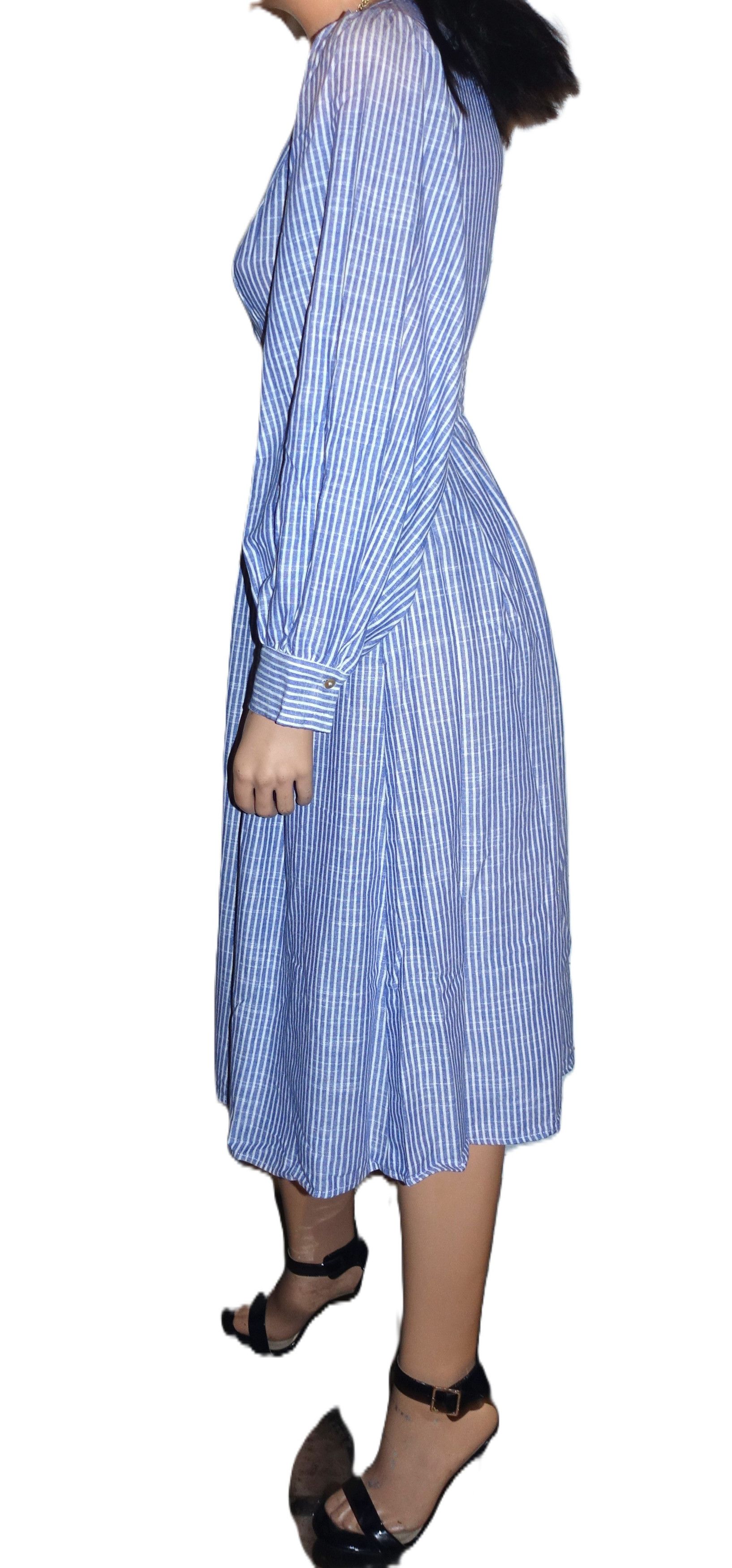 Other Cupshe Blue White Striped Dress XS NWT Size XS / US 0-2 / IT 36-38 - 4 Thumbnail