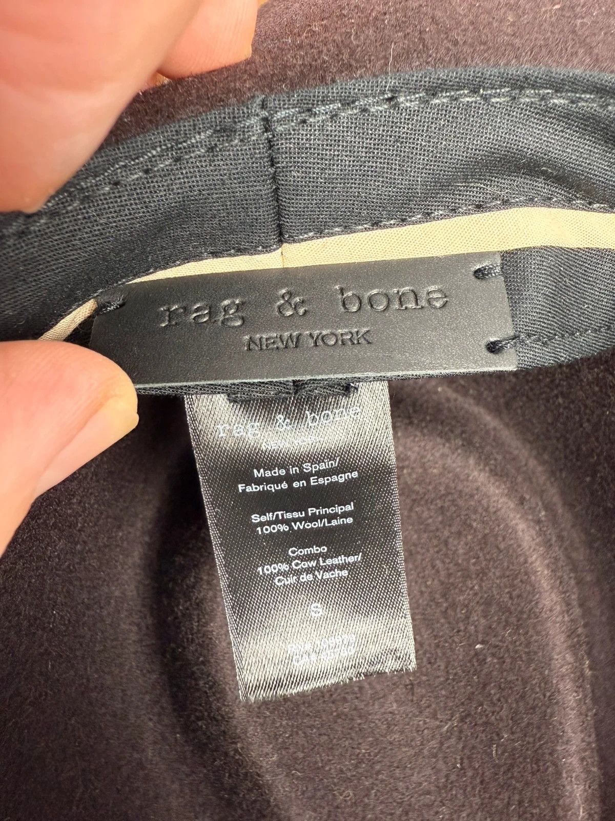 Rag & Bone Rag & Bone Kacy Fedora Hat Wool Leather Womens size S Size ONE SIZE - 8 Thumbnail