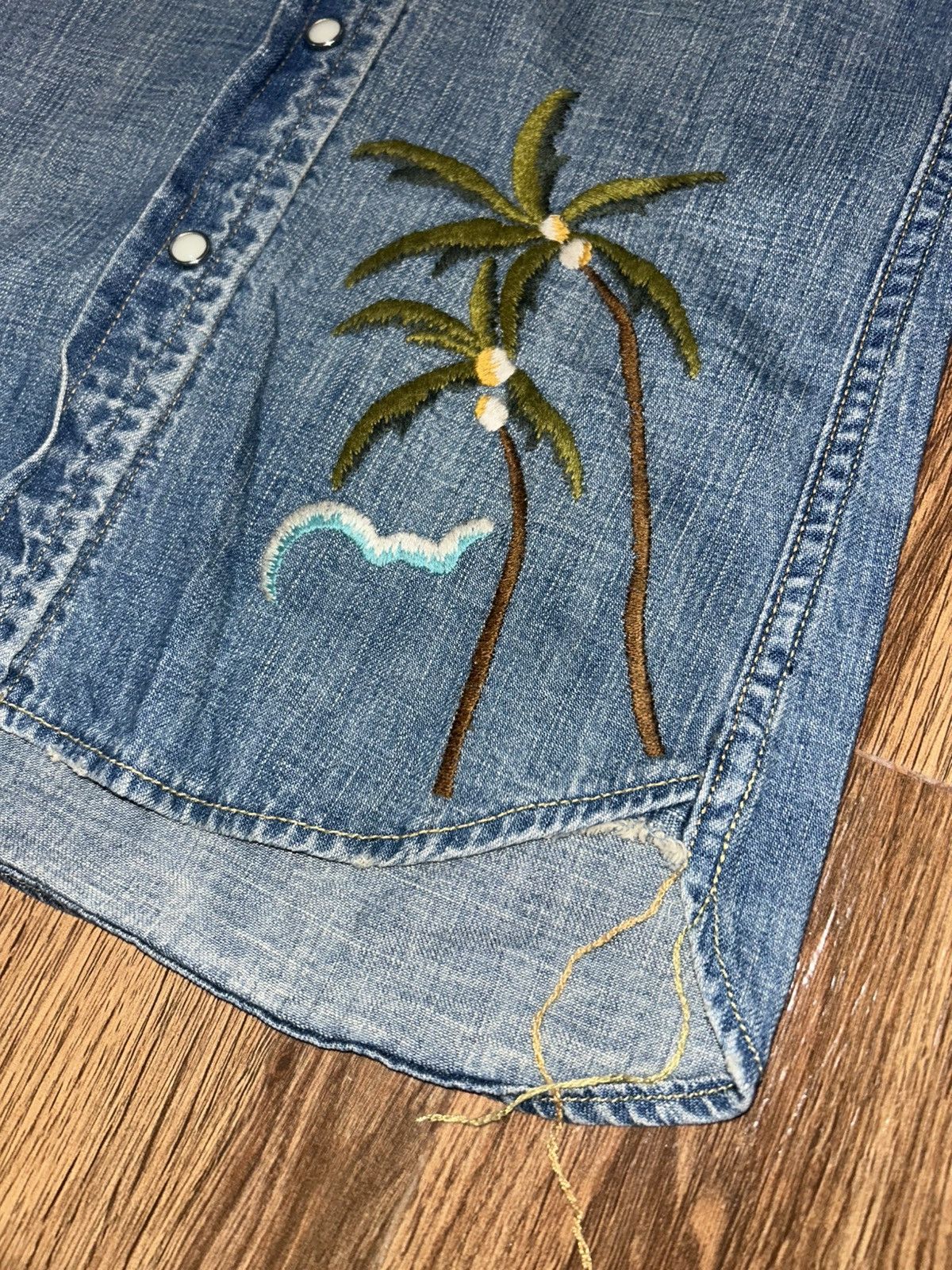 Remi Relief Remi Relief Embroidery Western Denim Shirt Size S / US 4 / IT 40 - 2 Thumbnail