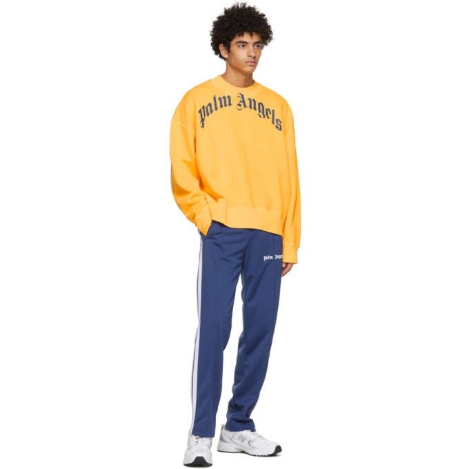 Palm Angels o1y0325 Logo Crewneck Sweatshirt in Yellow Size US XS / EU 42 / 0 - 4 Thumbnail