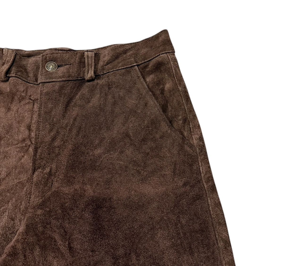 Schott Vintage Schott NYC Made In USA Suede Leather Short Pants Size US 30 / EU 46 - 2 Thumbnail