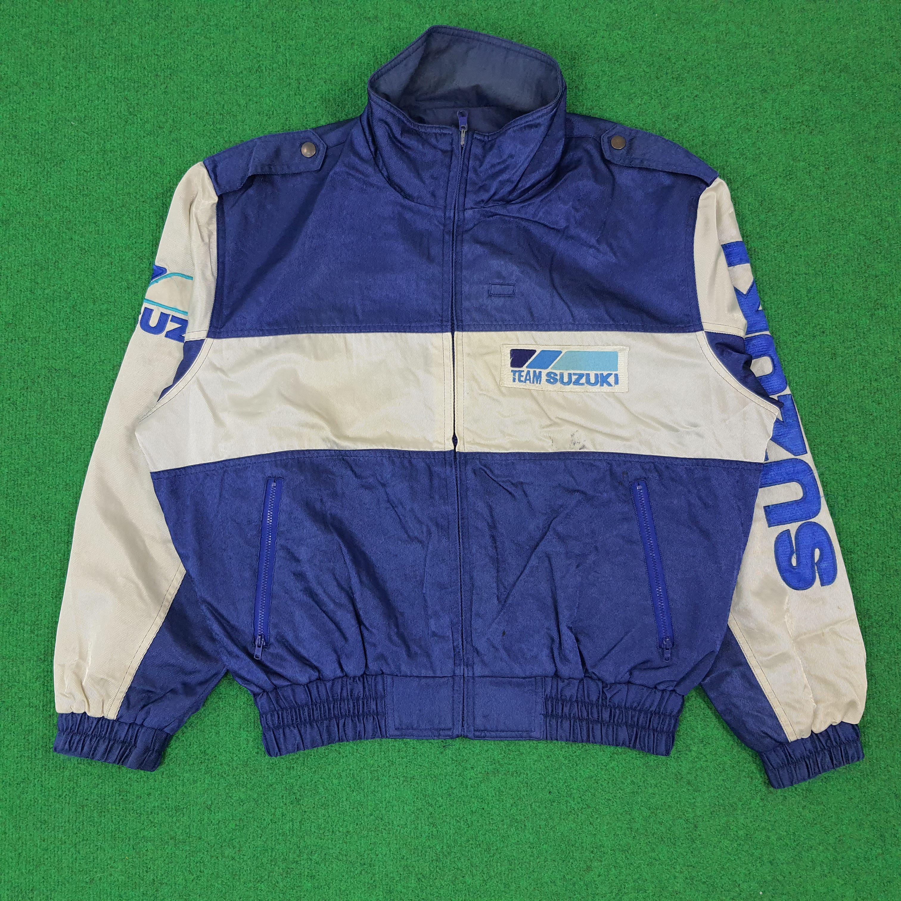 Japanese Brand Vintage 90s Team Suzuki Japan Reversible Jacket C269N10 Size US L / EU 52-54 / 3 - 5 Thumbnail