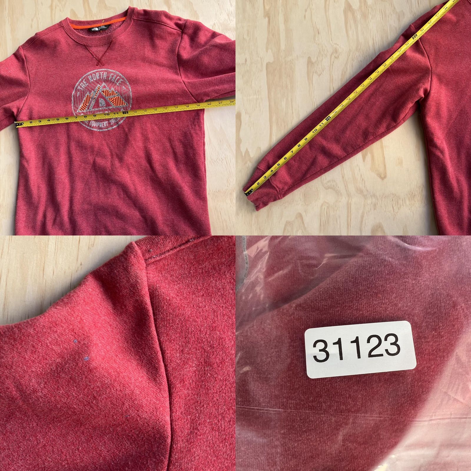 The North Face The North Face Sweatshirt Mens Small Red Crewneck Pullover Graphic Mountains Size US S / EU 44-46 / 1 - 8 Thumbnail