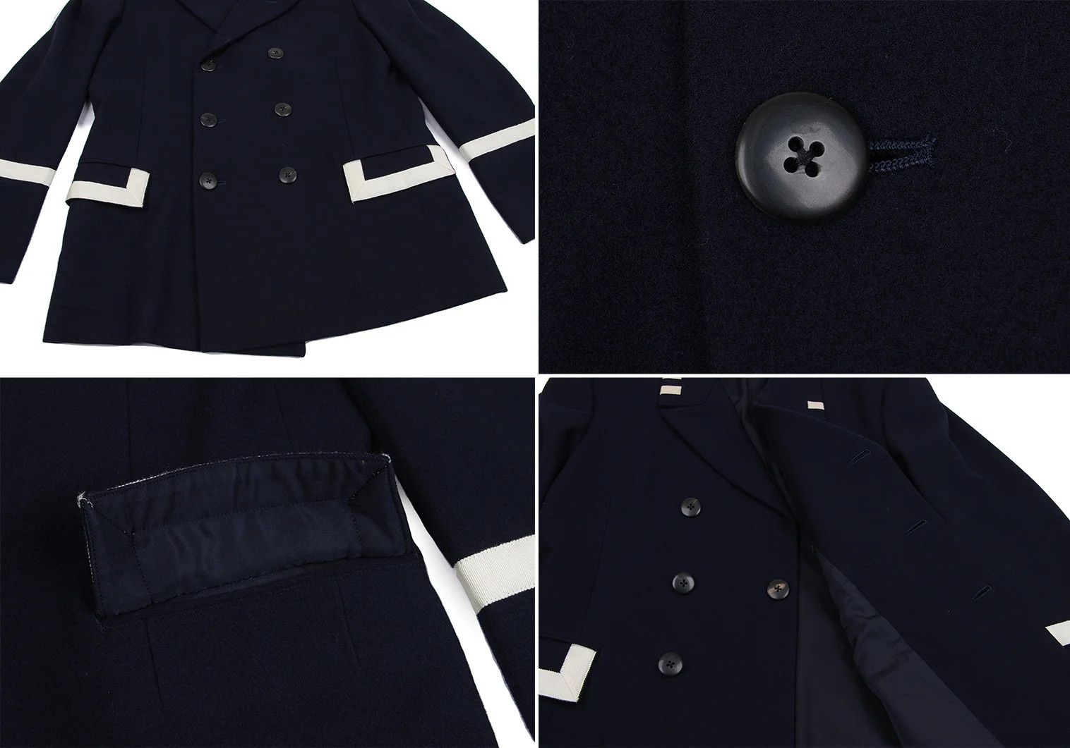 Yohji Yamamoto Yohji Yamamoto Wool Double Jacket Set in Navy Size US S / EU 44-46 / 1 - 8 Thumbnail