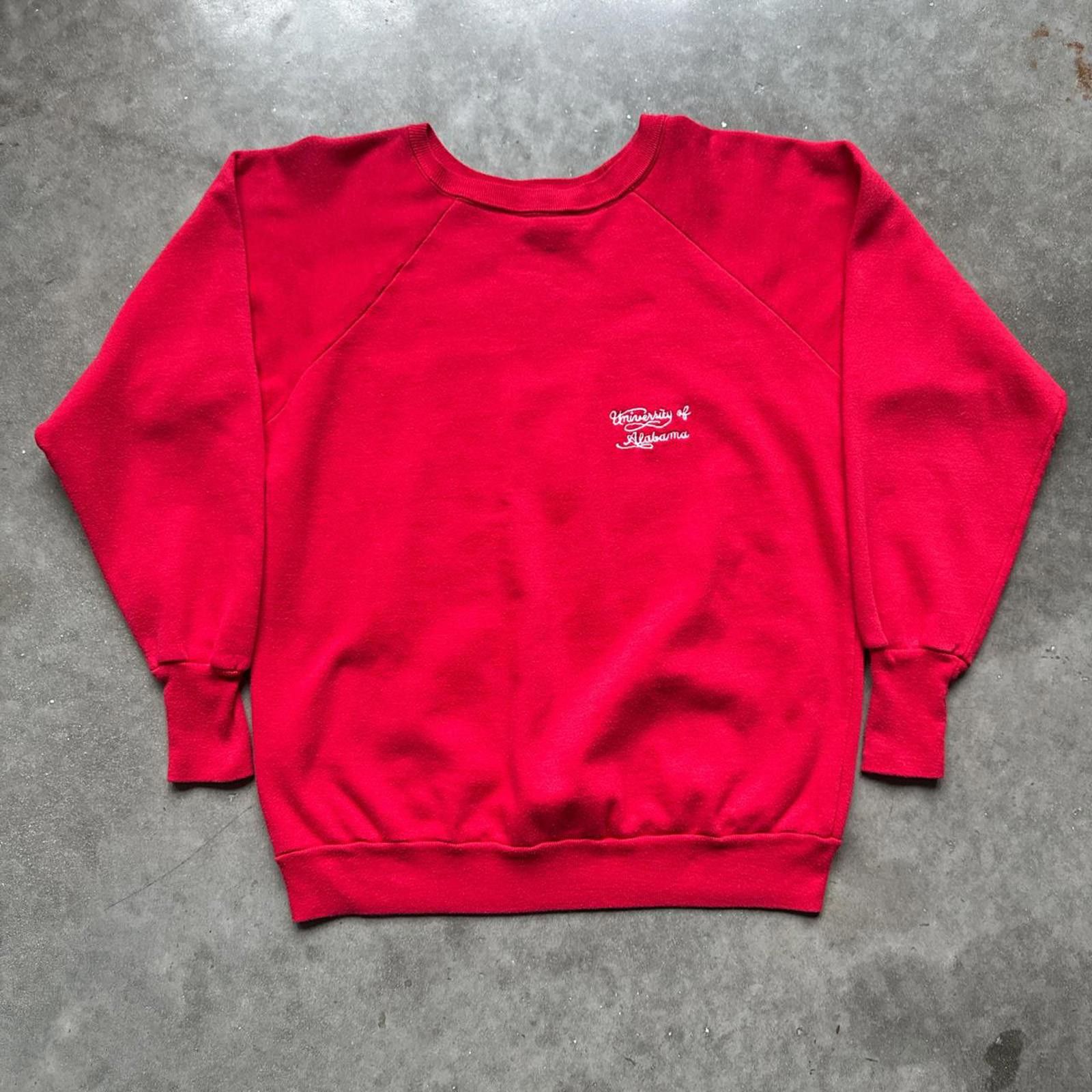 Champion University Of Alabama Red Crewneck With Embroidered Logo 90s Size US L / EU 52-54 / 3 - 1 Thumbnail