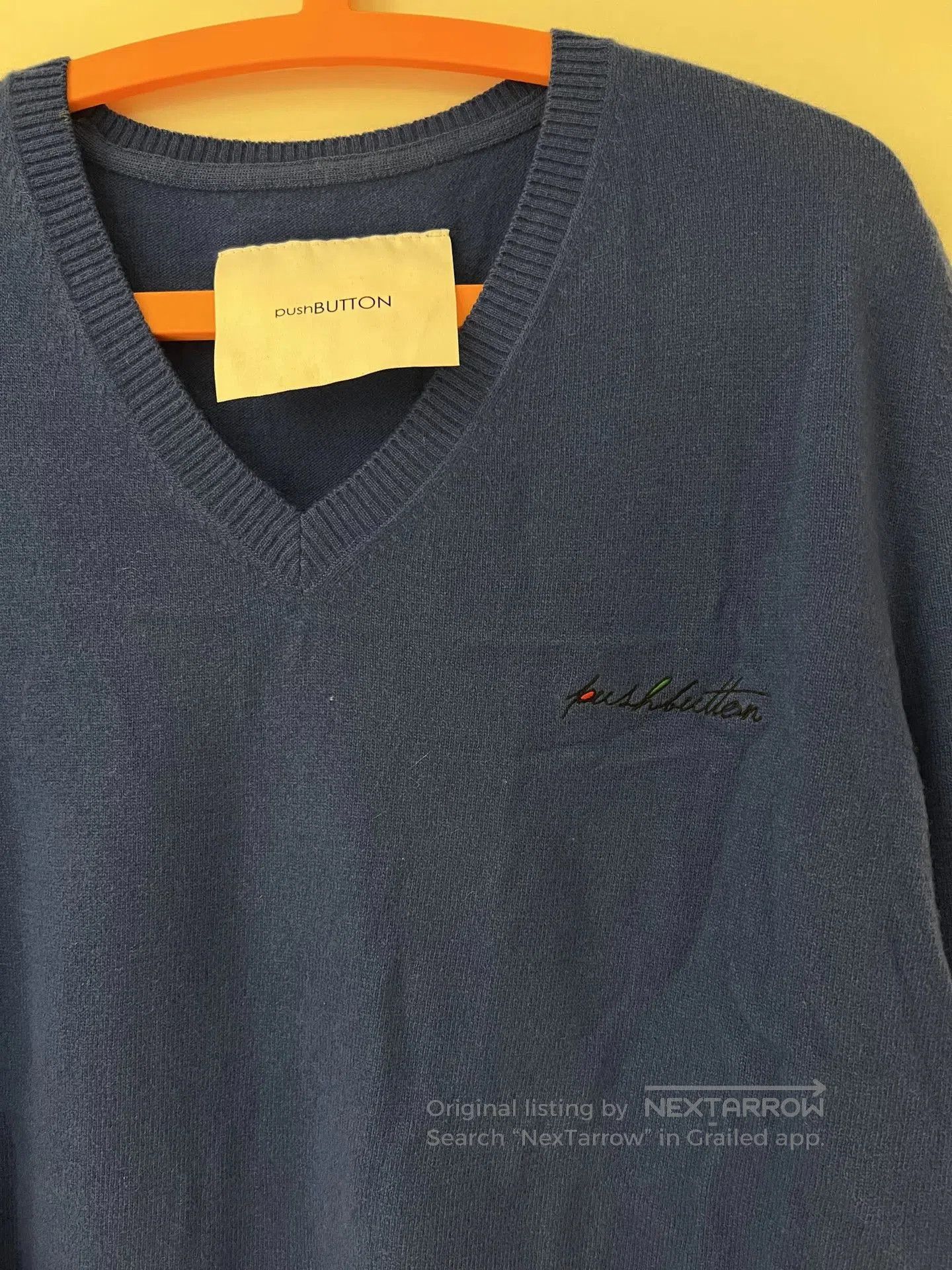 pushBUTTON Comfortable Blue Wool-Cashmere Sweater. Size S / US 4 / IT 40 - 3 Thumbnail