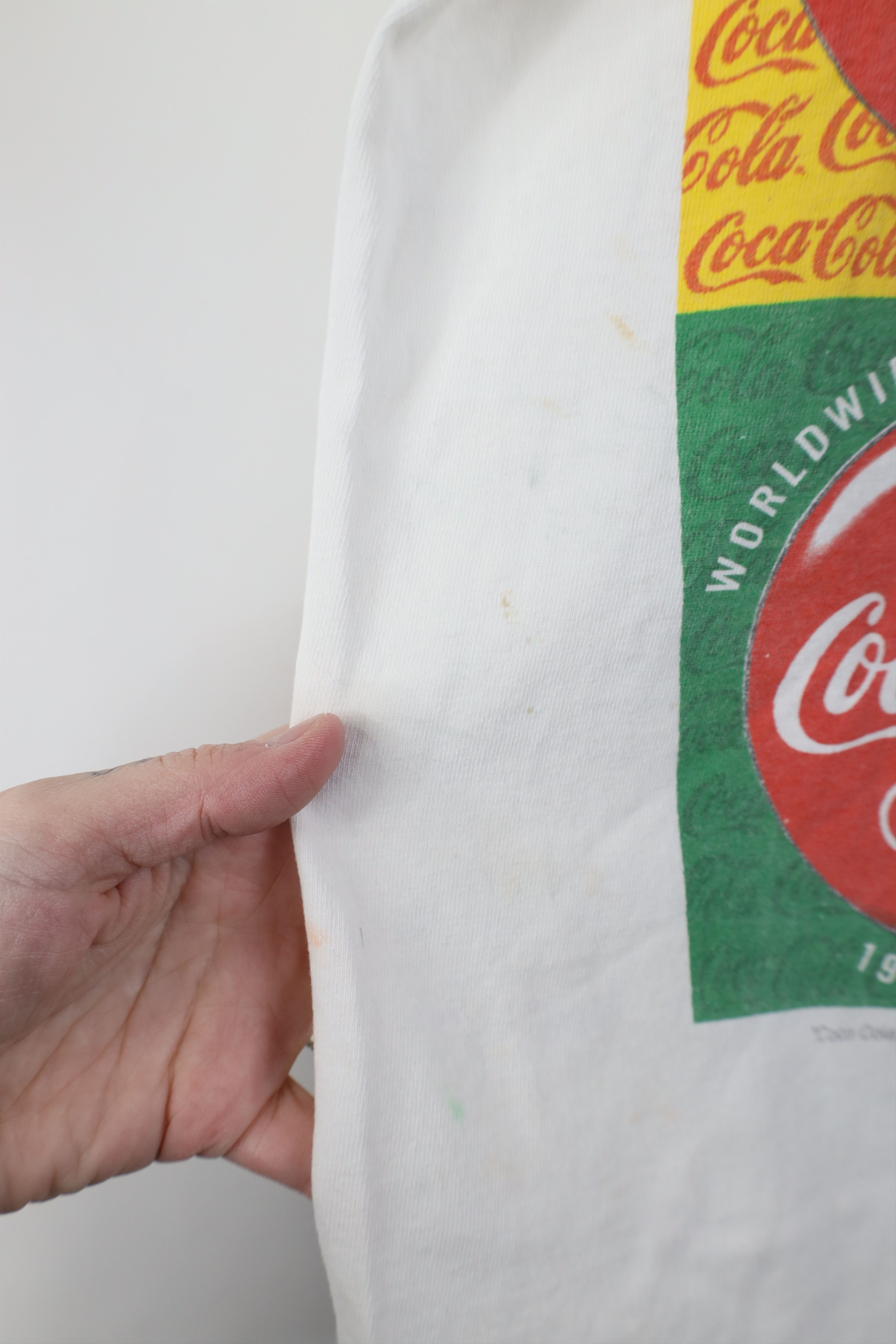 Hanes Vintage 90s Coca Cola 1996 Olympics Atlanta T-Shirt Size S / US 4 / IT 40 - 7 Thumbnail