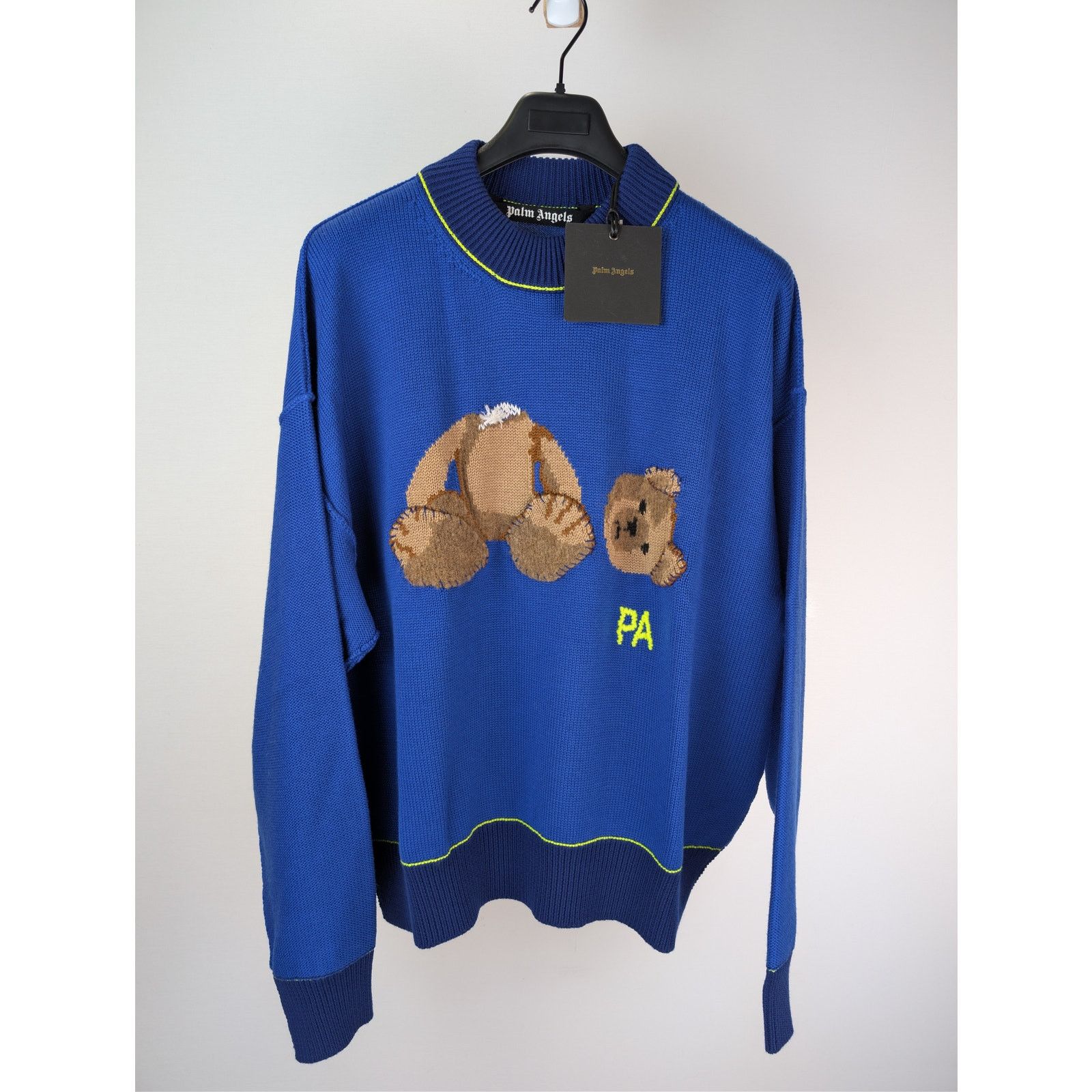 Palm Angels o1rshd1 Bear Sweater in Blue / Brown Size US L / EU 52-54 / 3 - 8 Thumbnail
