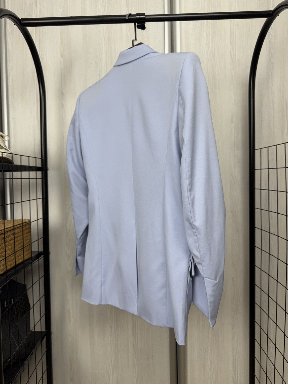 DOROTHEE SCHUMACHER Dorothee Schumacher Blue Stretch-Wool Hidden-Button Blazer Size XS / US 0-2 / IT 36-38 - 13 Thumbnail