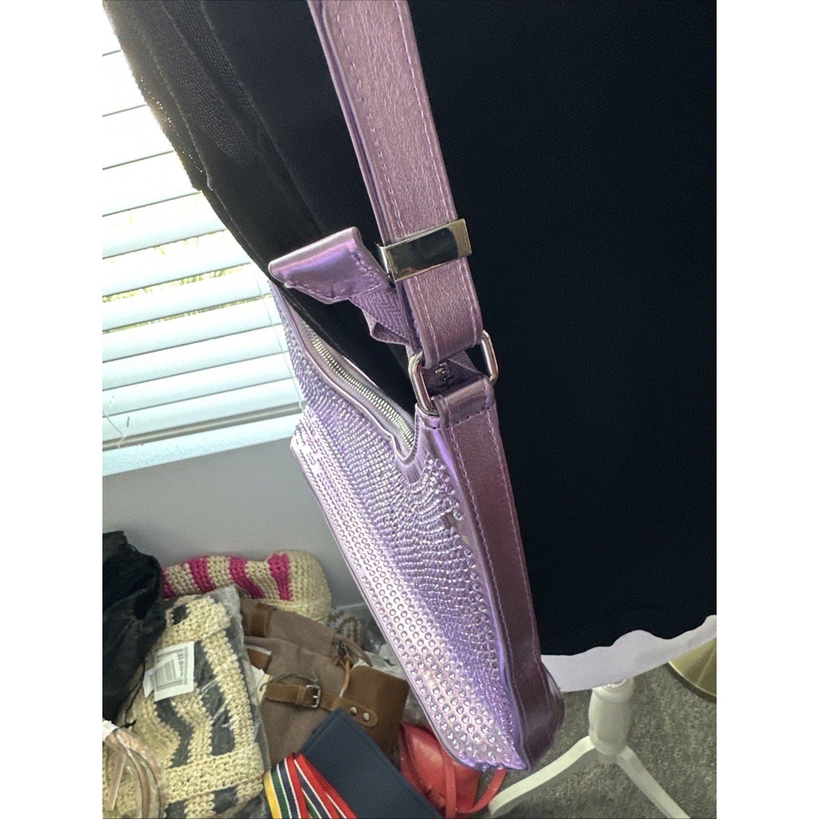 Other SkinnyDip Sasha Rhinestone Lilac Shoulder Bag $79 NWOT Size ONE SIZE - 3 Thumbnail