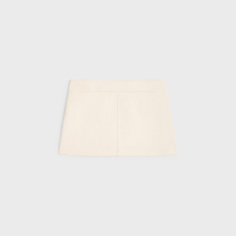 Celine o1w1db10526 2J7219 Mini Skirt in Beige Size 38" / US 16 / IT 52 - 2 Thumbnail