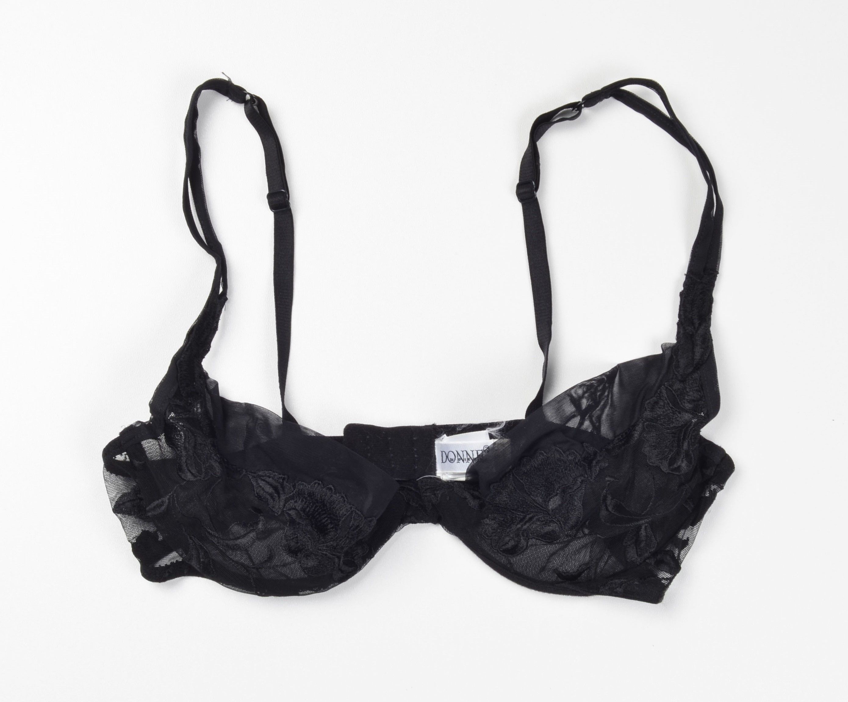 La Perla Vintage La Perla 90's Mesh Floral Embroidered Bra Size ONE SIZE - 1 Thumbnail