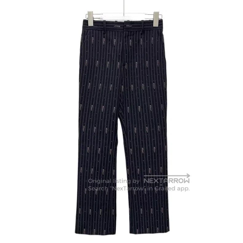 Gucci Gucci Black striped logo letter bullet screen wool casual Size 24" / US 00 / IT 34 - 1 Thumbnail