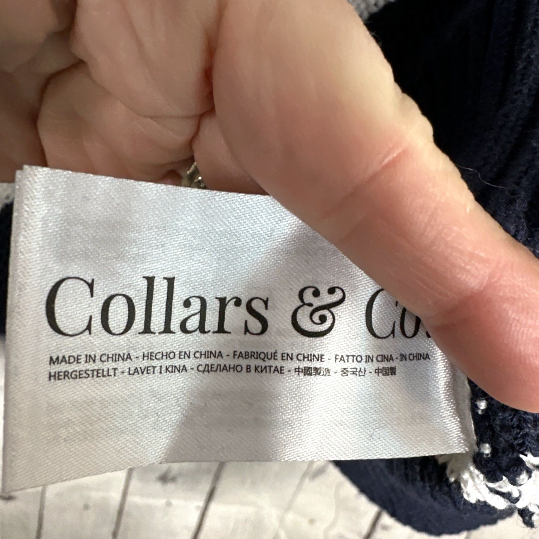 CO Collars & Co Sweater Mens XL Blue Striped Kennebunkport Pullover 1/4 Button Size US XL / EU 56 / 4 - 4 Thumbnail