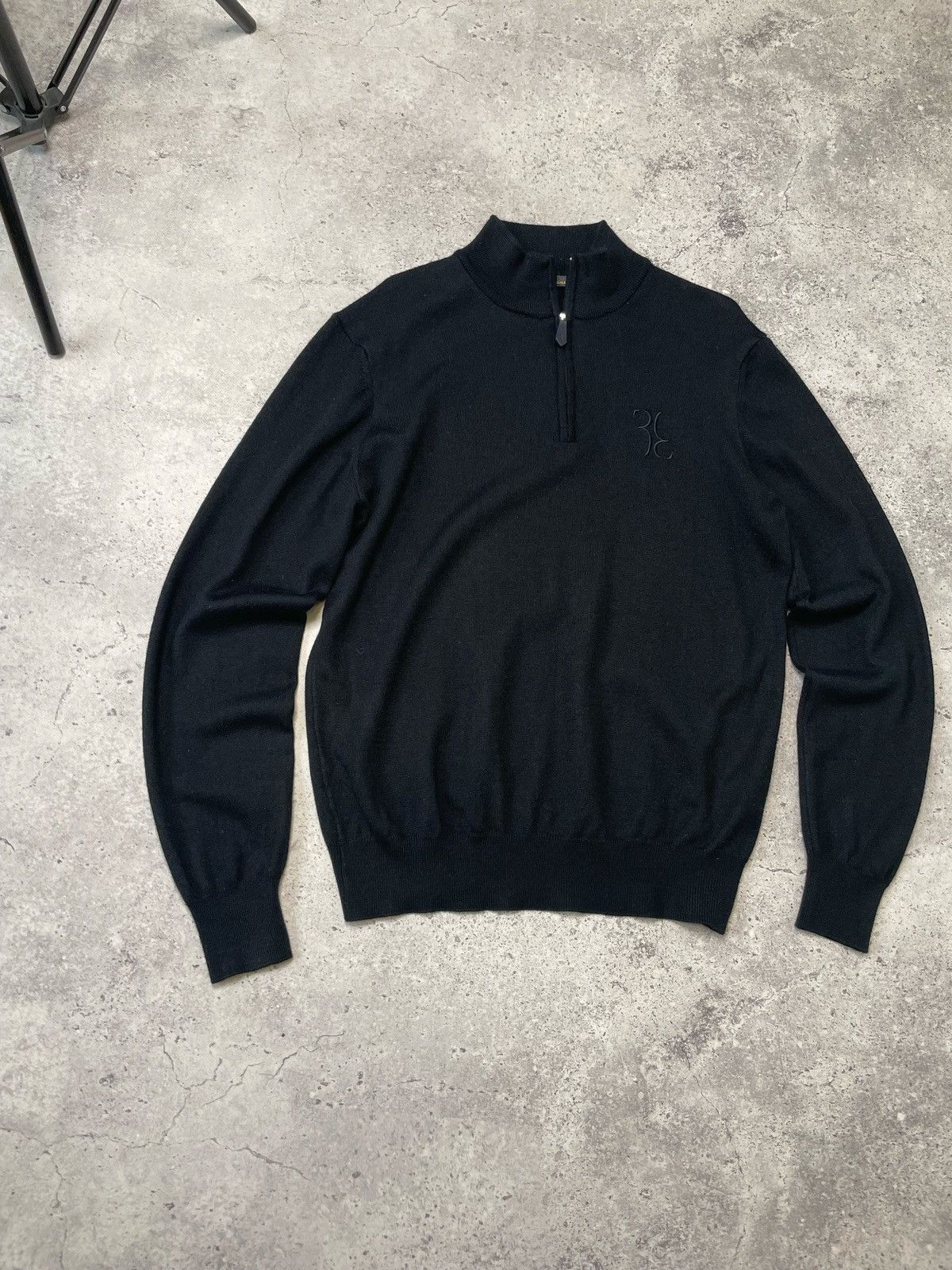 Billionaire Couture Billionaire Couture Merino Wool Zip Polo Long Sleeve Sweater Size US L / EU 52-54 / 3 - 2 Thumbnail