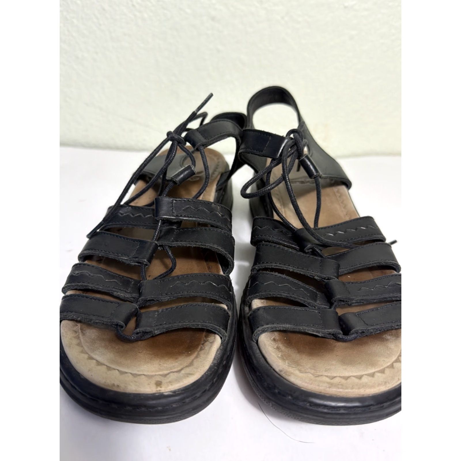 Dansko Dansko Elena Gladiator Sandals Womens Size 38 US 7.5-8 Black Leather Strappy Adjustable Lace Up Casual Shoes Size US 8 / IT 38 - 5 Thumbnail