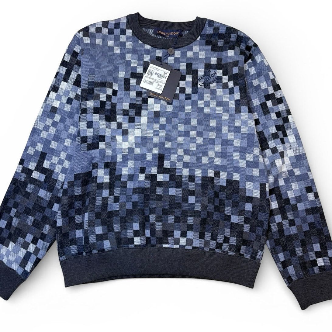 Louis Vuitton LV 'Lovers' Damoflage Jacquard Pullover | New With Tags Size US S / EU 44-46 / 1 - 1 Thumbnail
