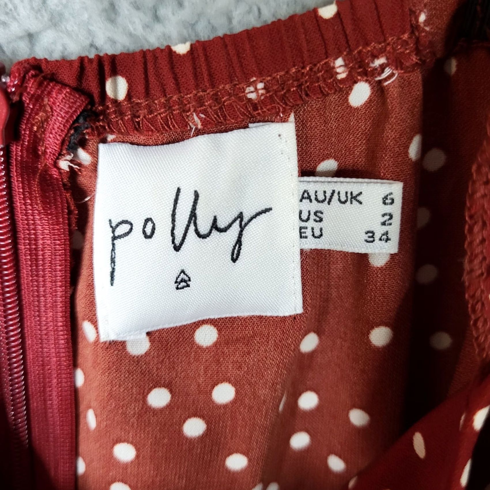 Vintage Polly Women’s Square Neck Sleeveless Red White Polka Dot Mini Dress Size 2 Size XS / US 0-2 / IT 36-38 - 5 Thumbnail