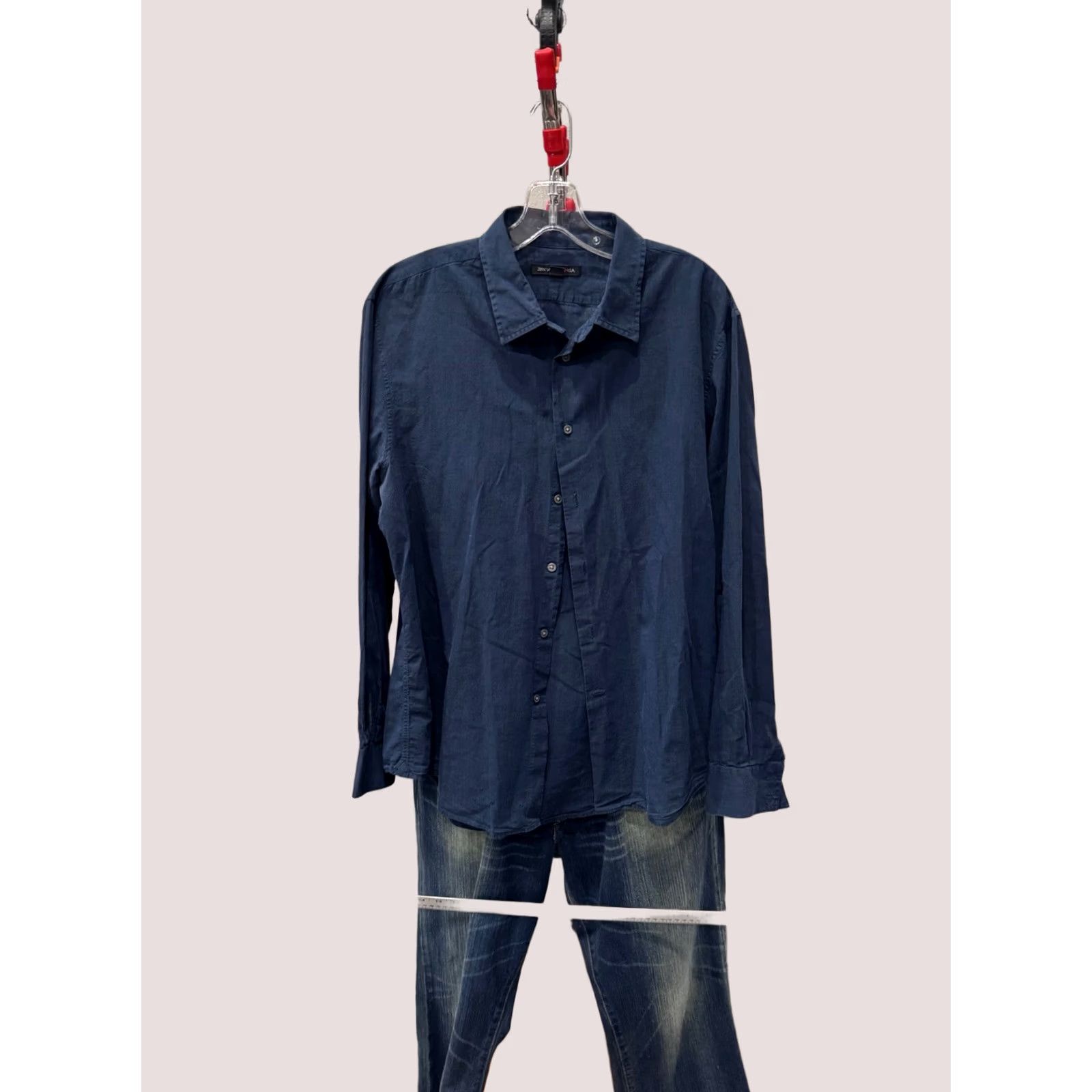 John Varvatos JOhn Varvatos Navy Blue LONG SLEEVE SHIRT XL 17 x 34/35 Extra Large Mens Shirts Multicolor Casual Long Sleeve Varvatos Navy Blue Shirt XL Mens Size US XL / EU 56 / 4 - 1 Thumbnail