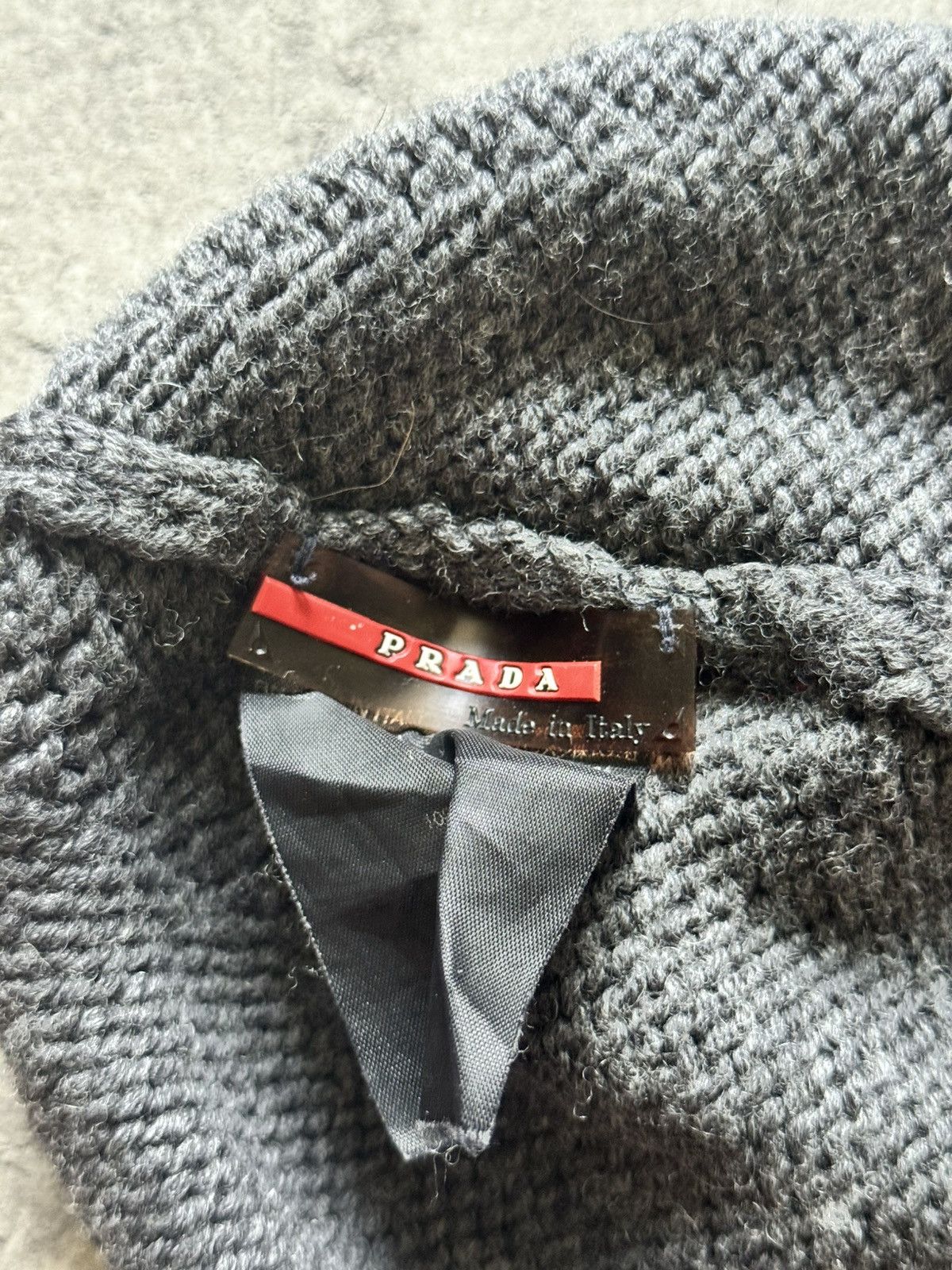 Prada Vintage Prada Red Tab Wool Hat Size ONE SIZE - 6 Thumbnail