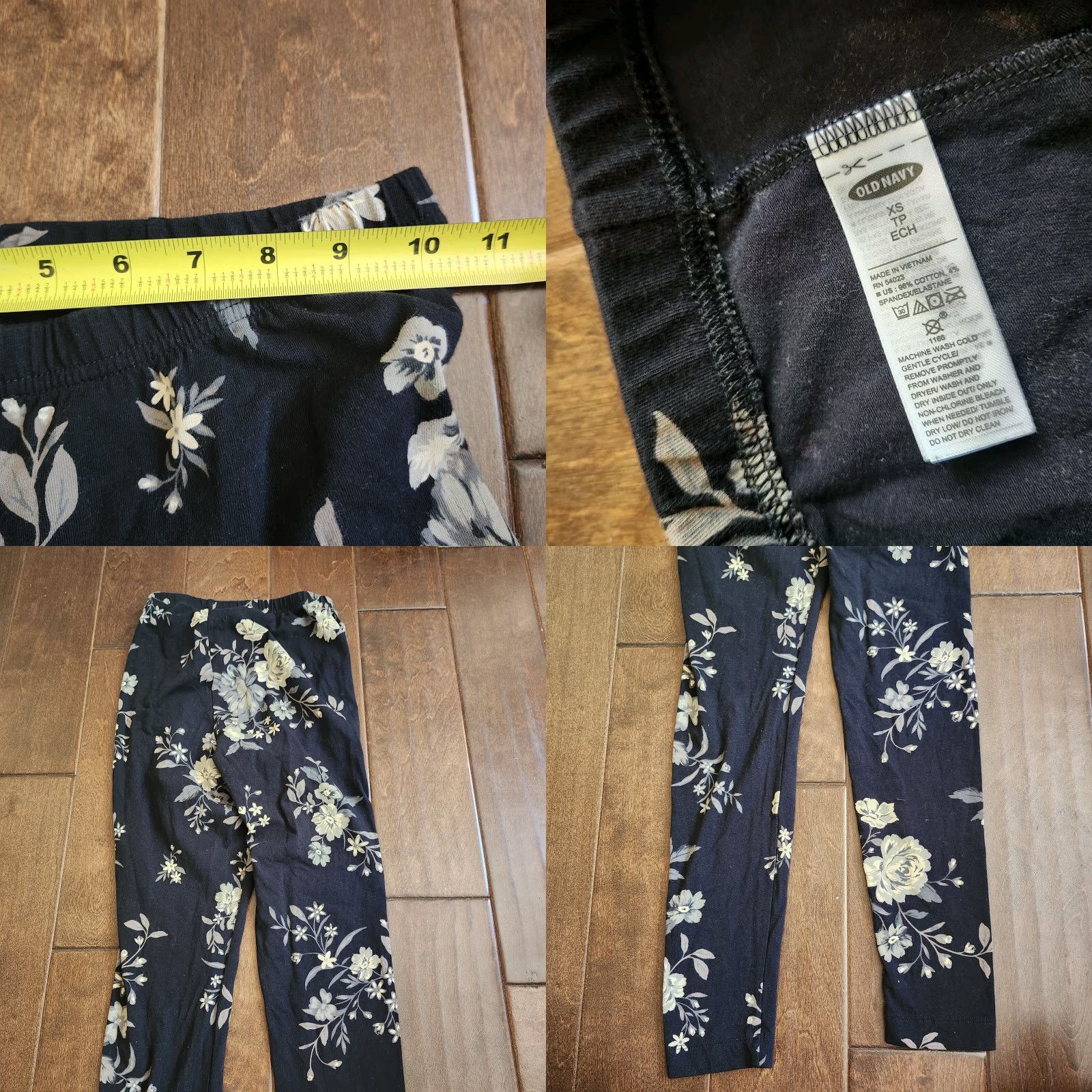 Old Navy Old Navy Women's Floral Print Leggings - XS Leggings Casual Womens XS Multicolor Floral Athleisure Yoga Gym & Training Spring Summer Fall Size 26" / US 2 / IT 38 - 8 Thumbnail