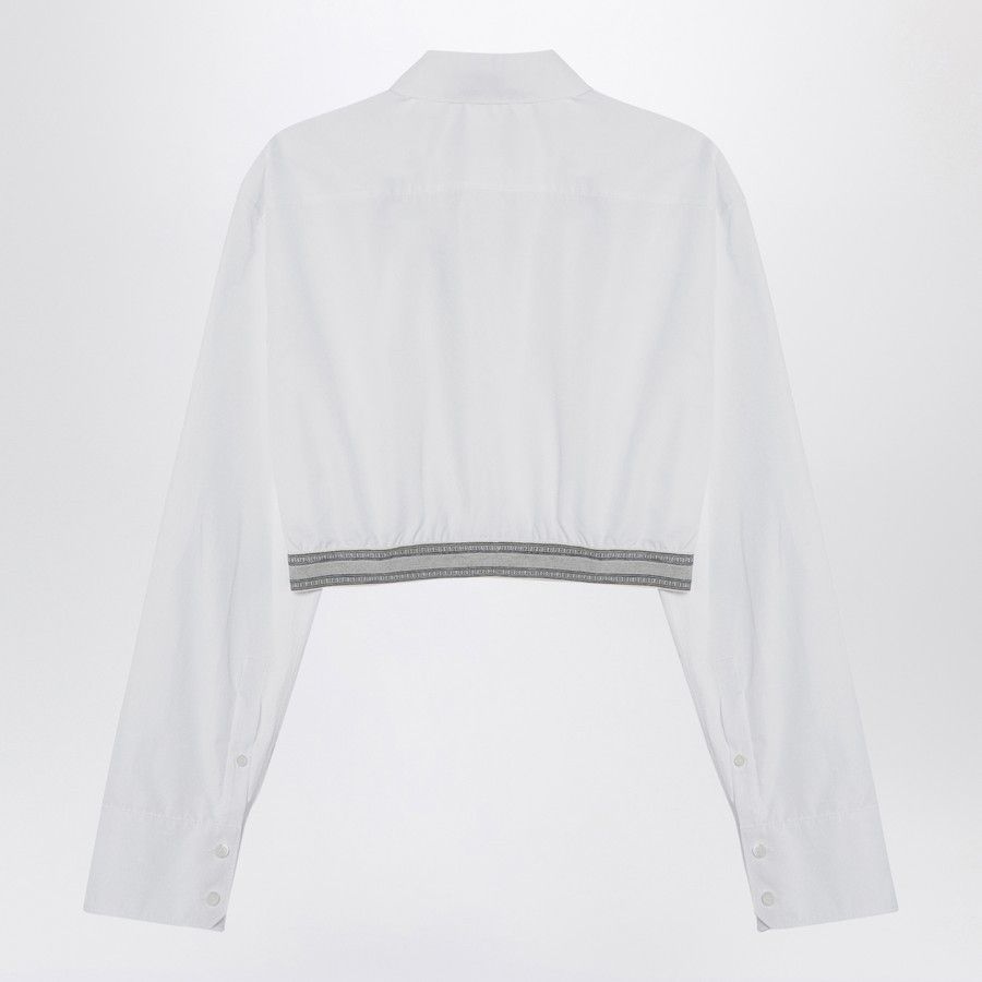 Loewe o1d2blof0824 Short Cotton Shirt in White Size M / US 6-8 / IT 42-44 - 2 Thumbnail