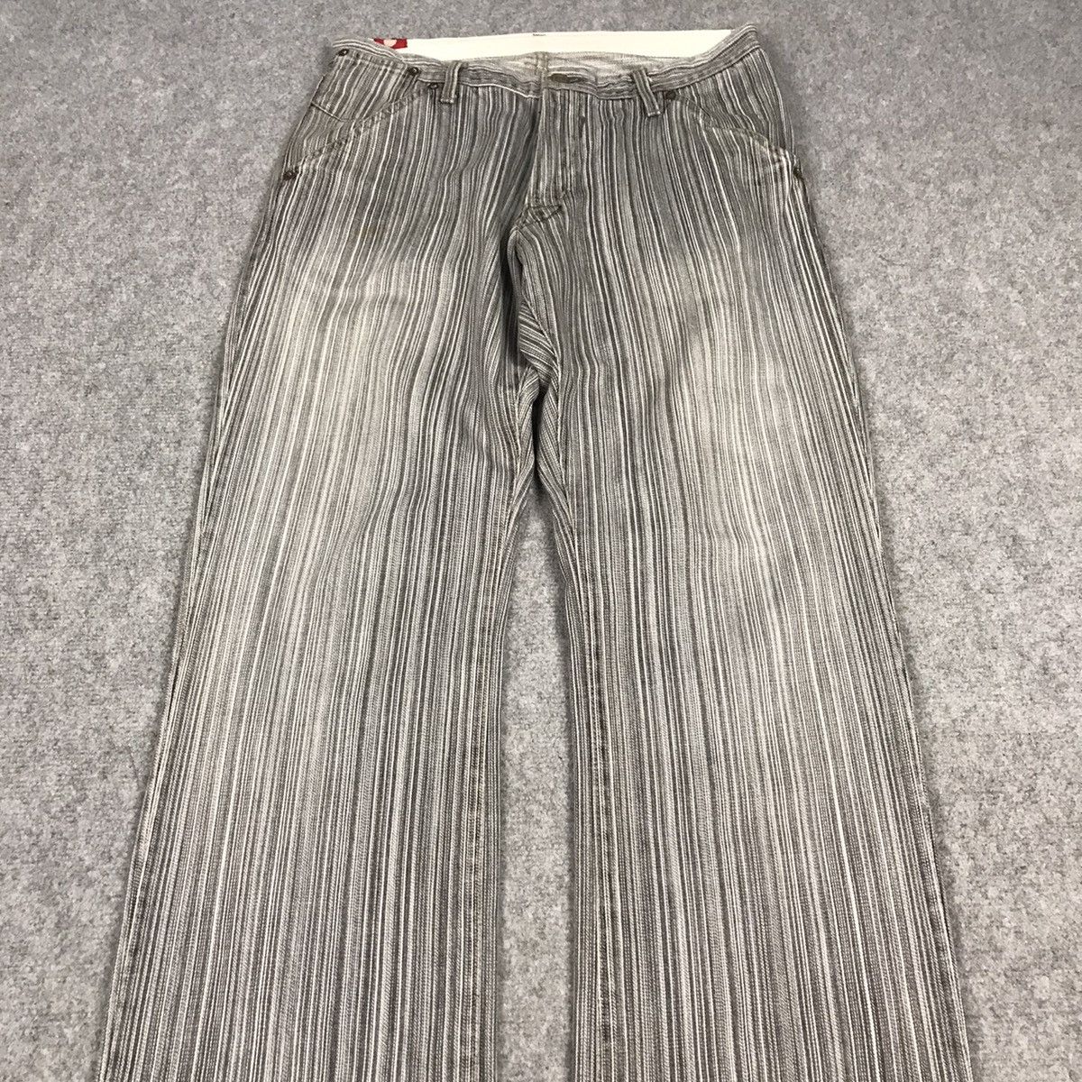 14th Addiction × If Six Was Nine × Japanese Brand BLUE WAY STRIPED STYLE JAPAN BAGGY DENIM PANTS Size US 30 / EU 46 - 3 Thumbnail