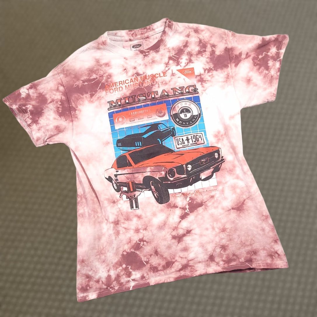 Ford Ford Mustang American Muscle 1964 Shirt Size Medium Red White Tie-Dye Car T Size US M / EU 48-50 / 2 - 1 Thumbnail