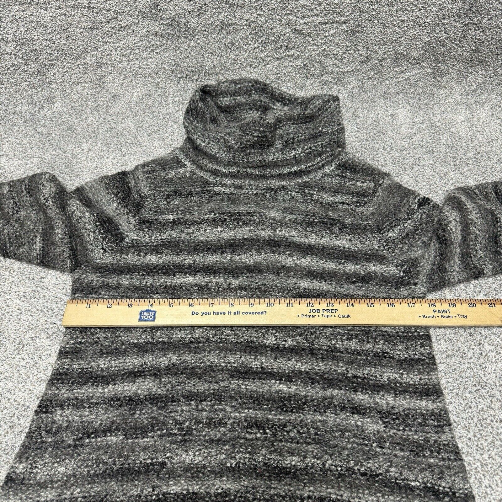 Other B Moss Turtleneck Sweater M Marled Knit Striped Cozy 80s 90s Size M / US 6-8 / IT 42-44 - 5 Thumbnail