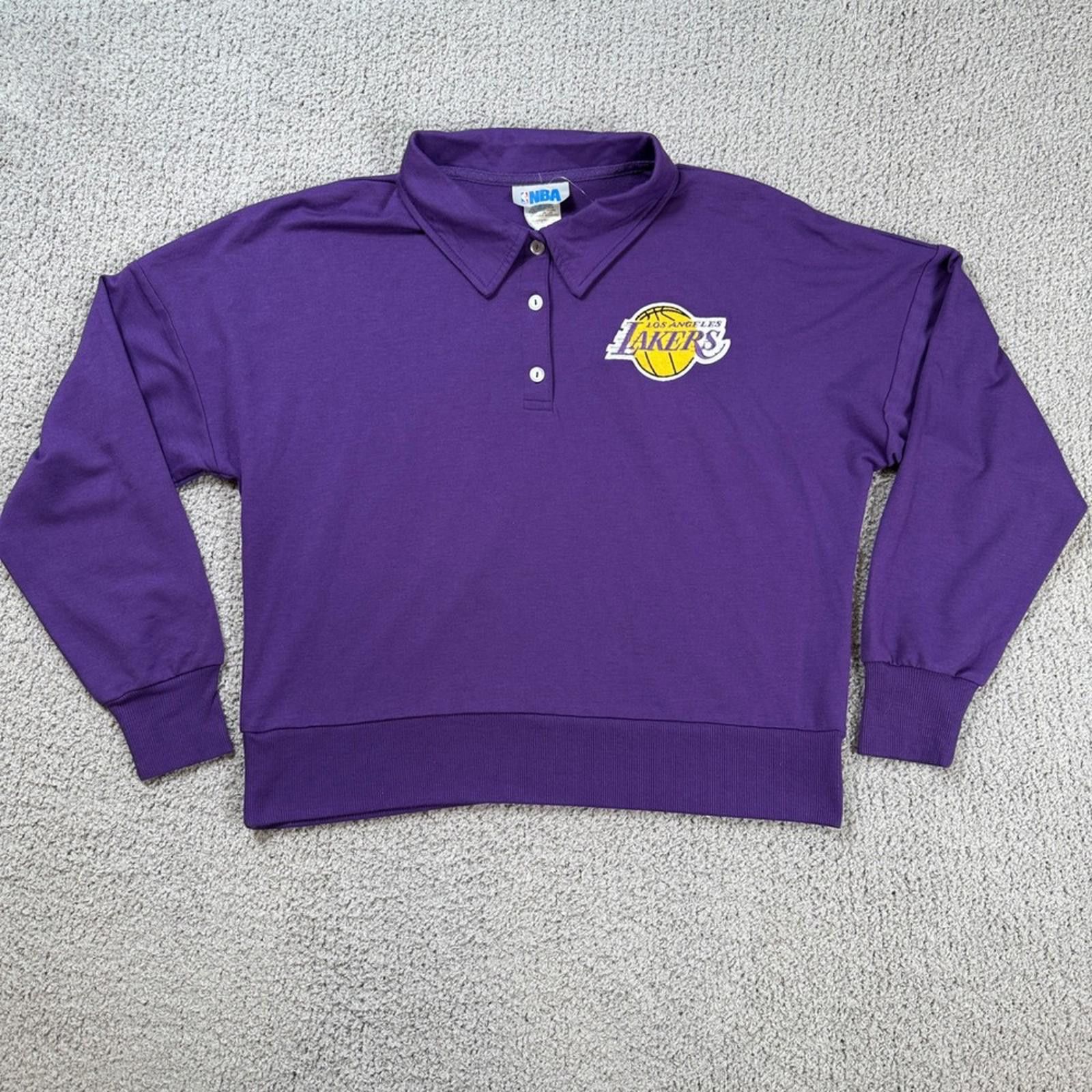 NBA Los Angeles Lakers NBA Purple Collared Sweatshirt Medium Size US M / EU 48-50 / 2 - 1 Thumbnail