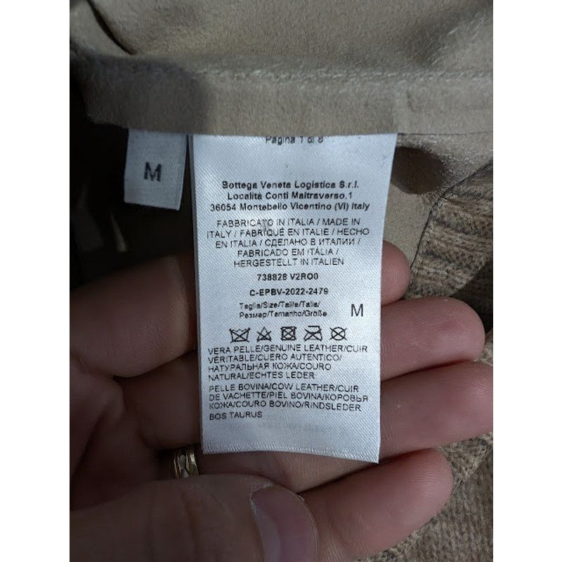 Bottega Veneta o1rshd1 Argyle Printed Leather Sweater in Camel/Grey/Blue Size US M / EU 48-50 / 2 - 12 Thumbnail