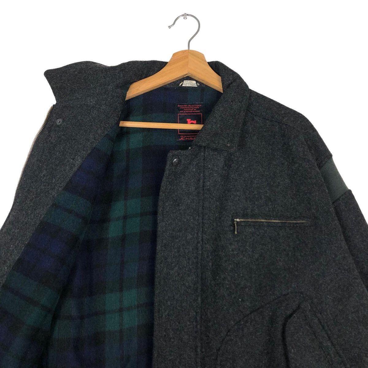 Issey Miyake 🔥Vintage Biker Wool Jacket JC Haward Blanket Tartan Japan Size US M / EU 48-50 / 2 - 12 Thumbnail